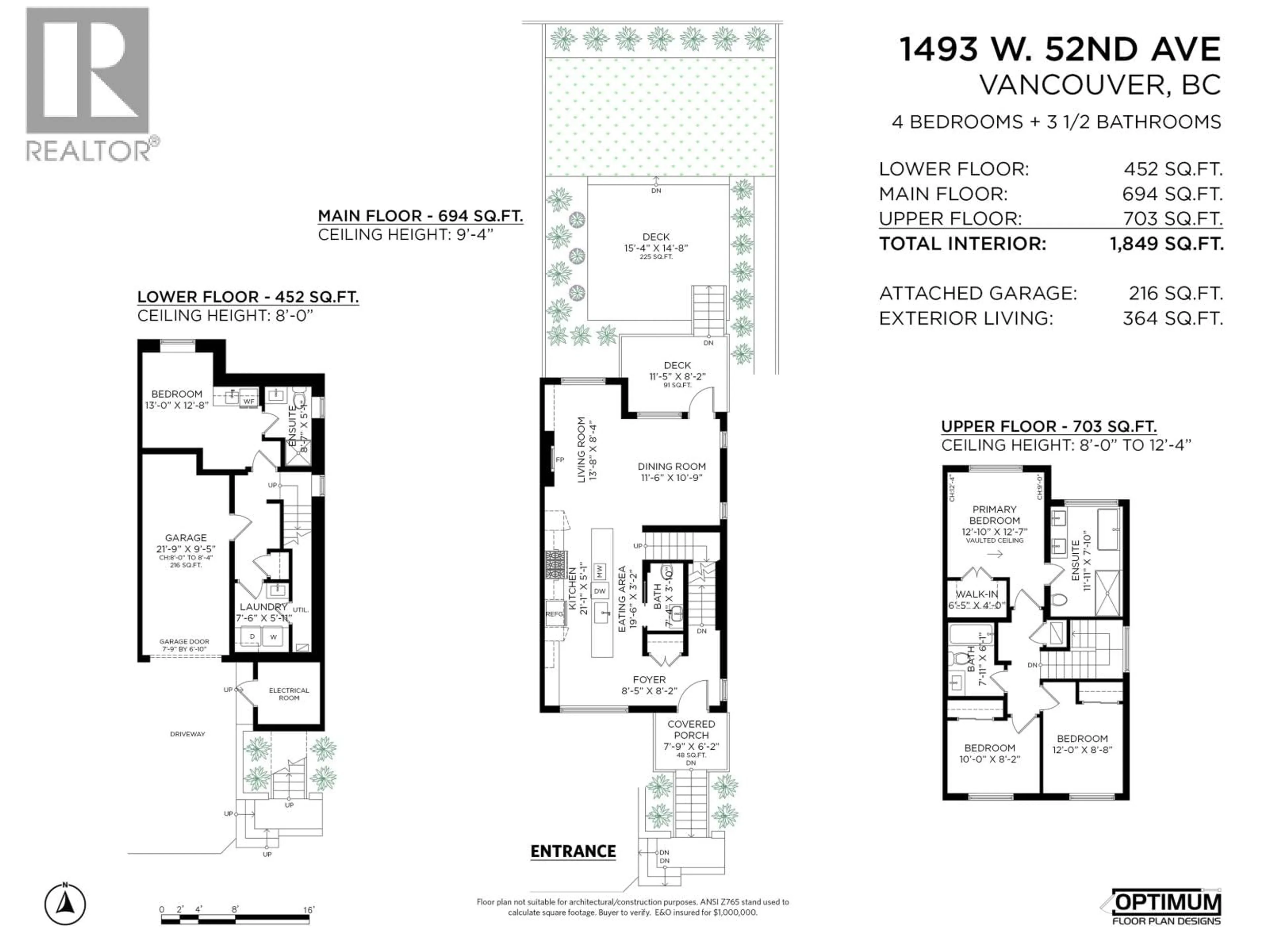 Floor plan for 1493 52ND AVENUE, Vancouver British Columbia V6P1H6