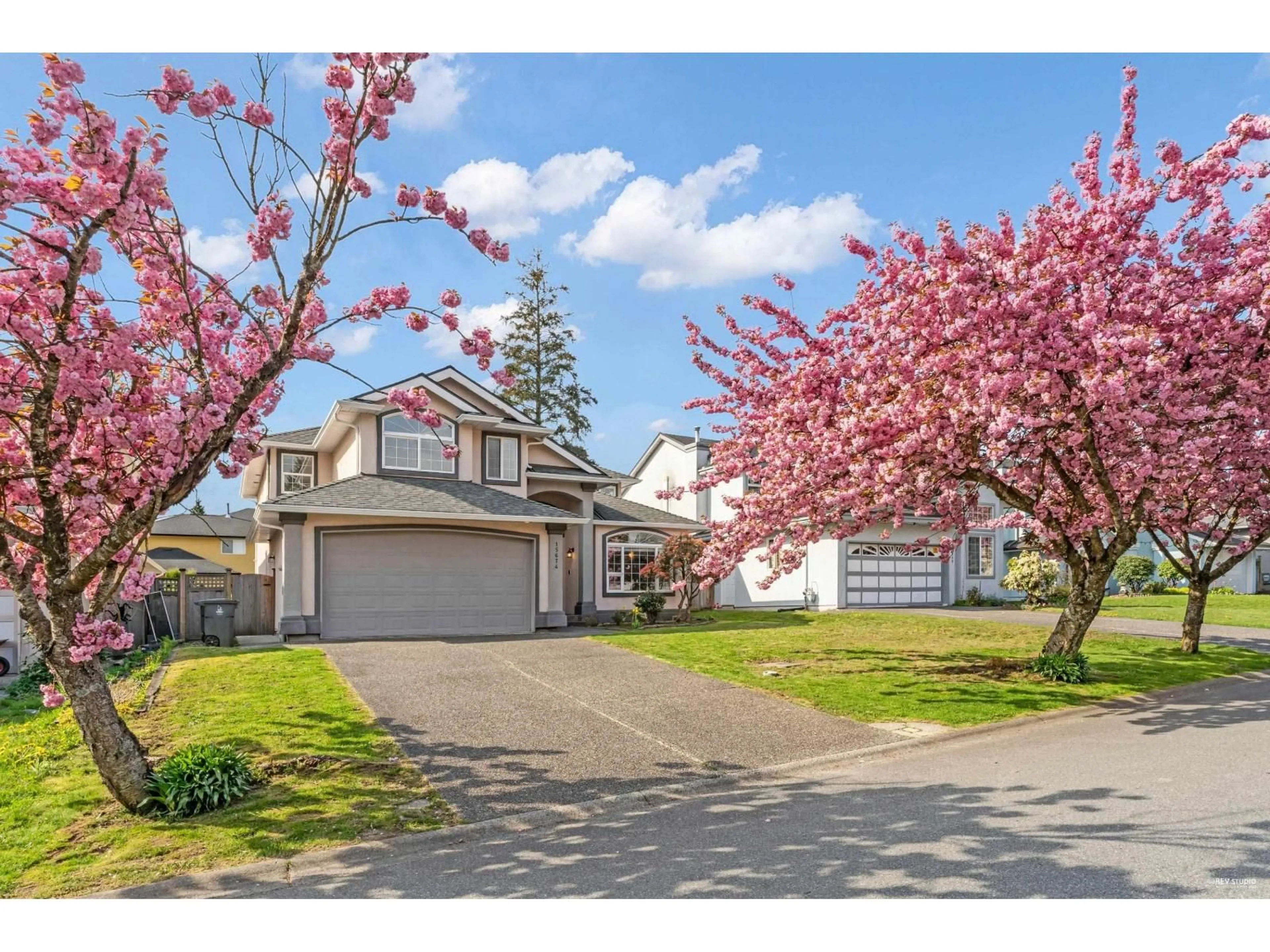 Home with vinyl exterior material, street for 15674 101A AVENUE, Surrey British Columbia V4N4S4