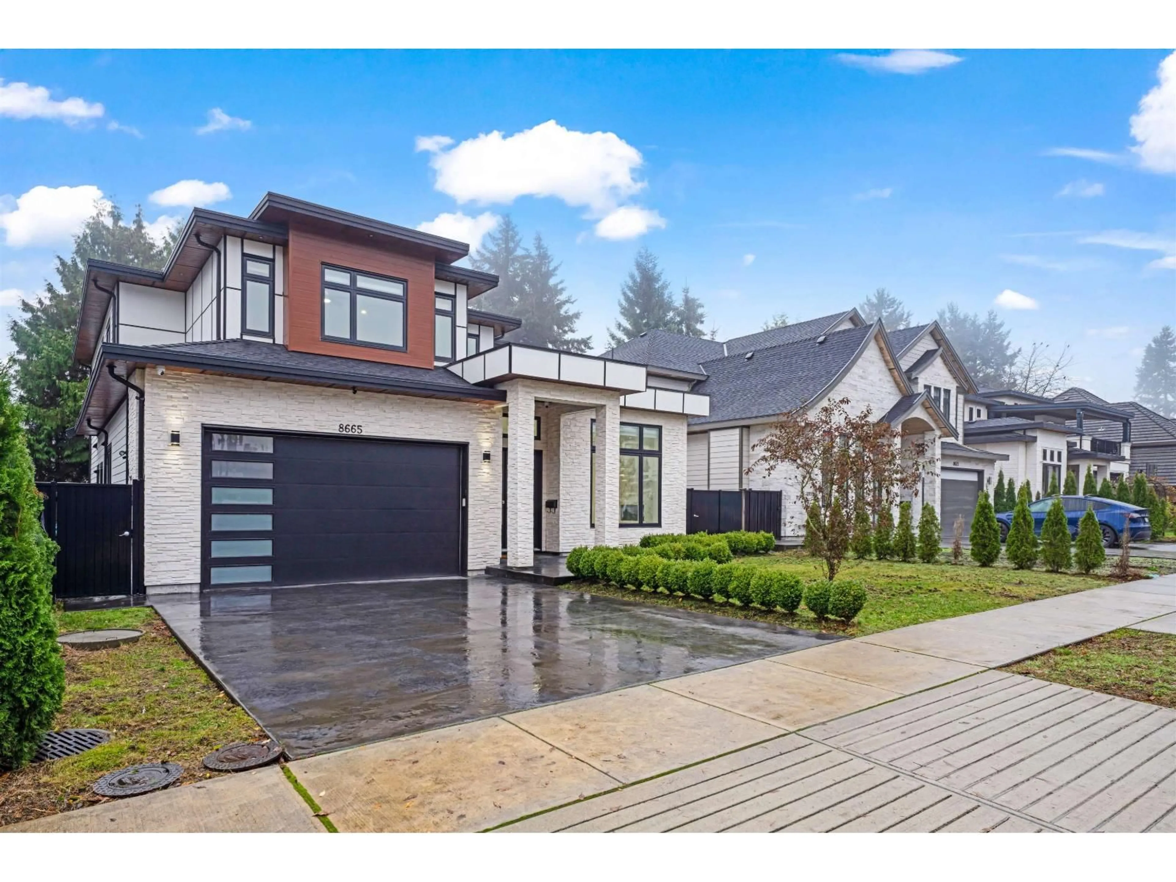 Home with brick exterior material, street for 8665 154A, Surrey British Columbia V3S3N7