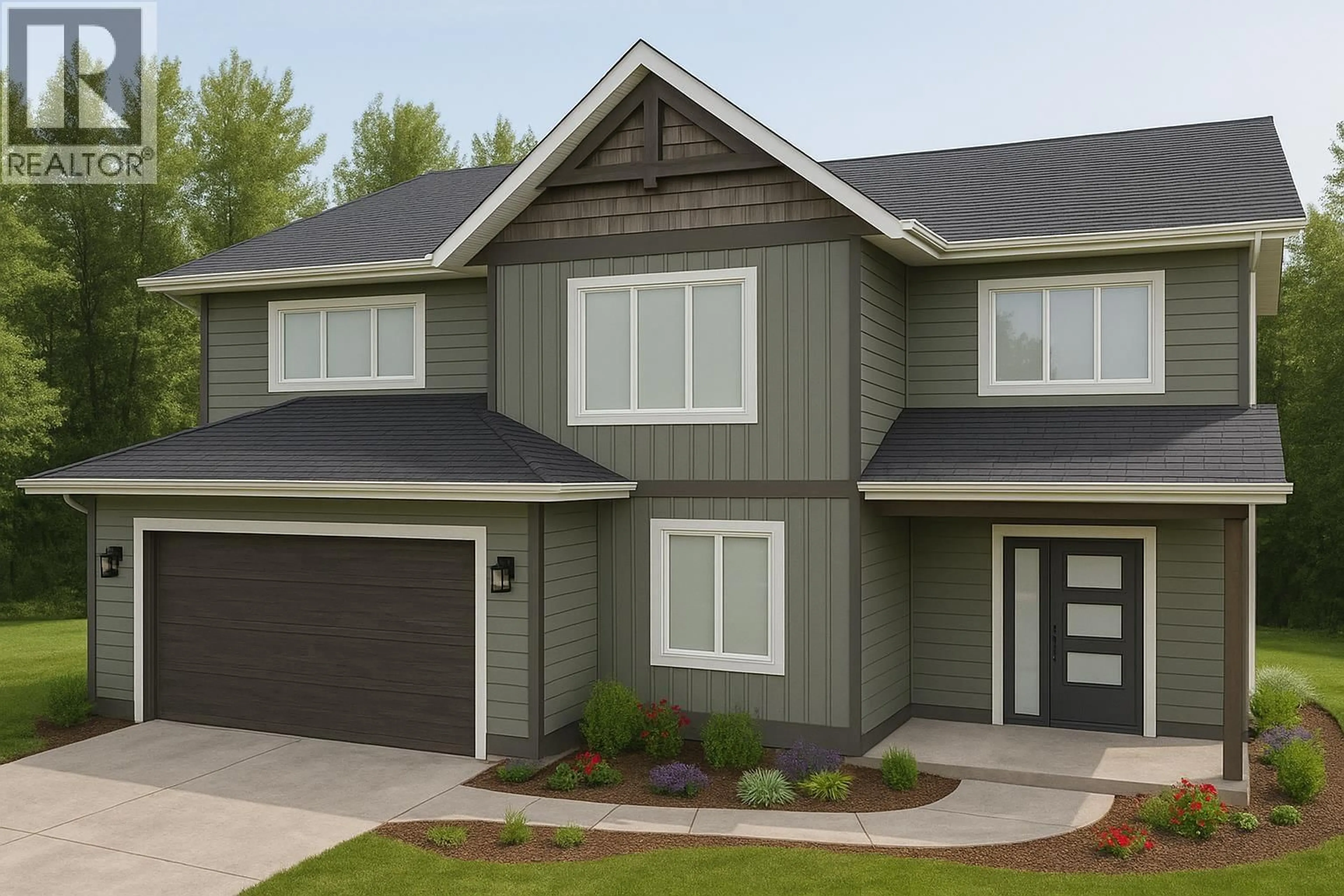 Home with vinyl exterior material, street for 7233 HILLU ROAD, Prince George British Columbia V2K0B4