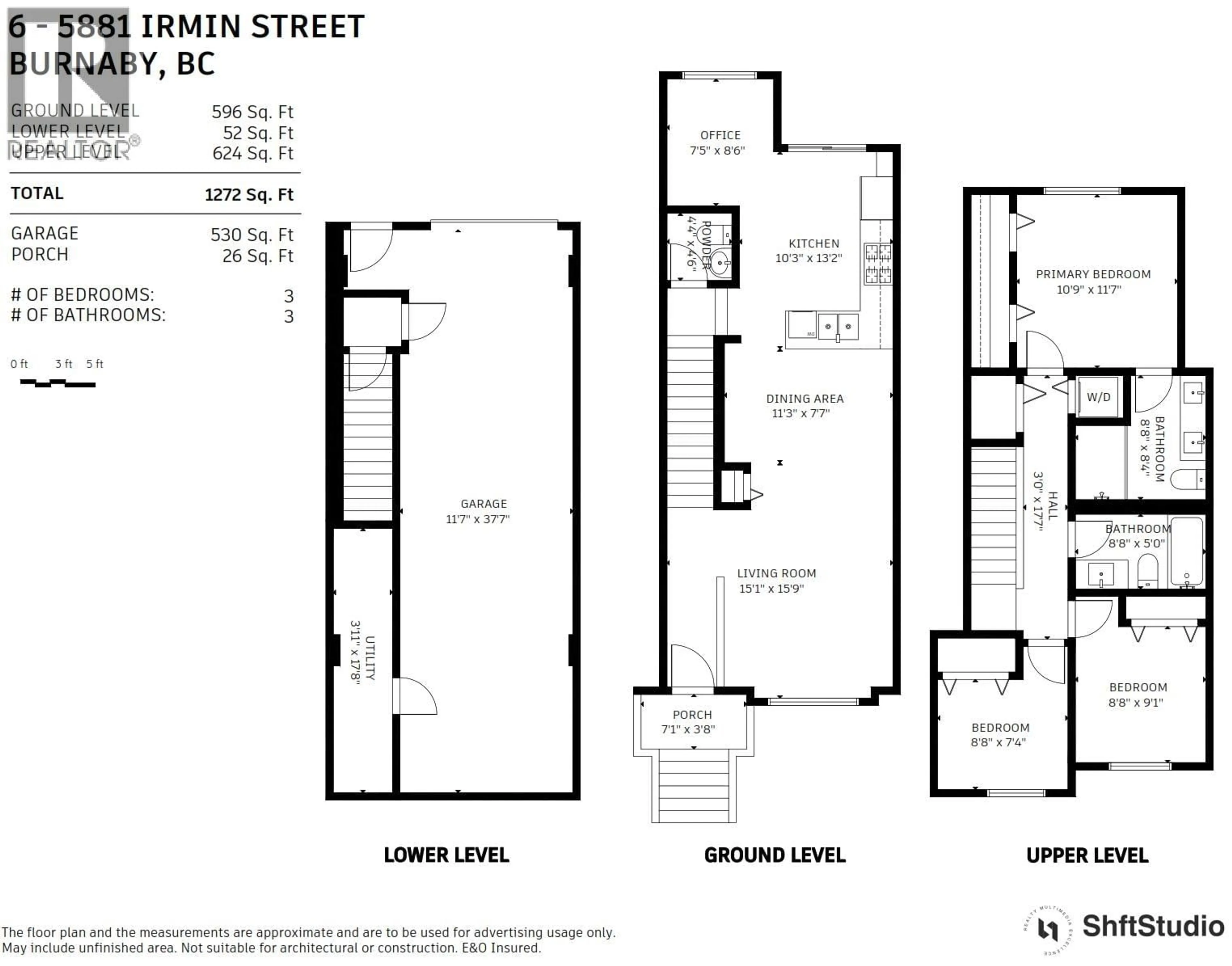 Floor plan for 6 - 5881 IRMIN STREET, Burnaby British Columbia V5J0C5
