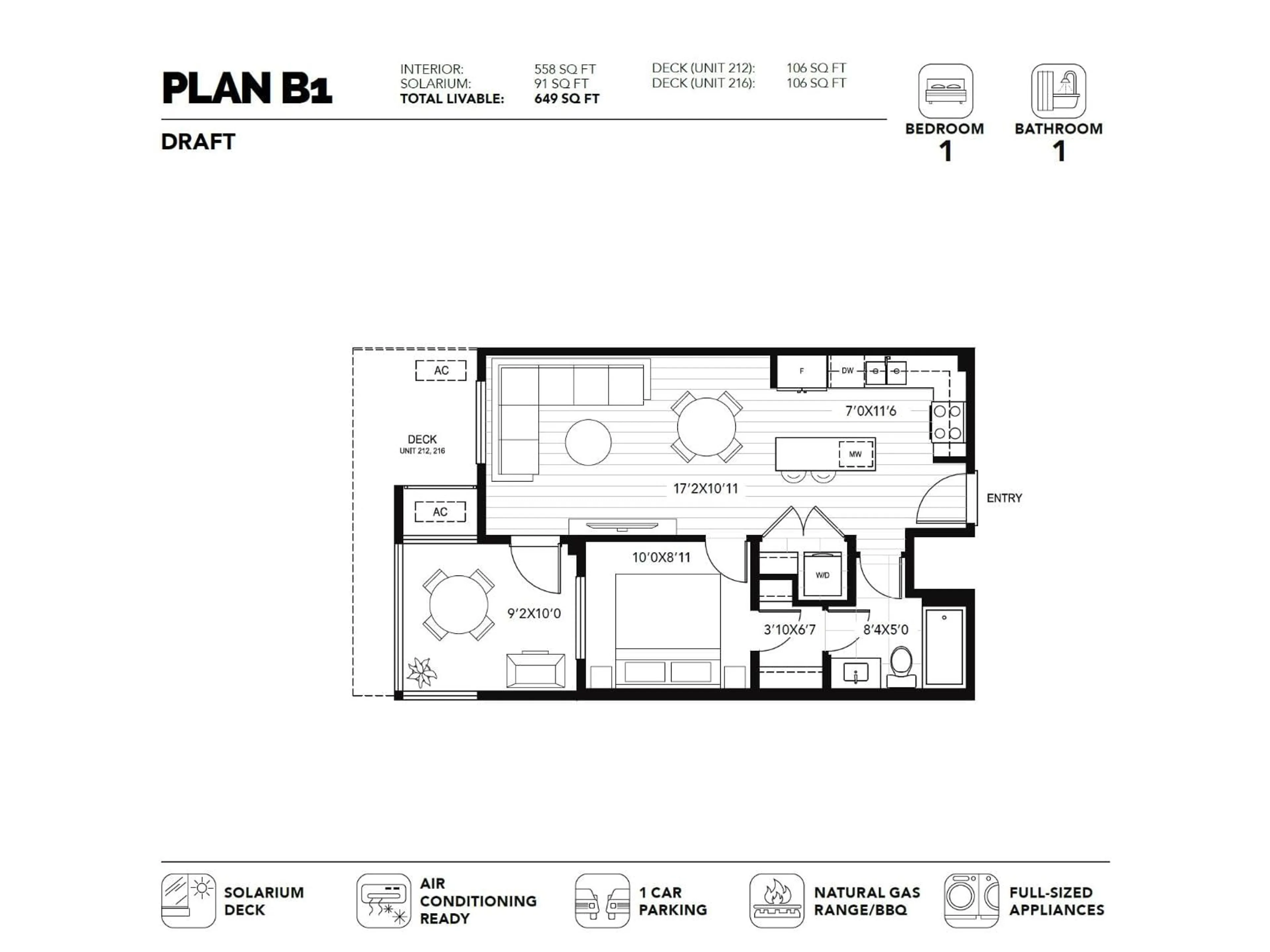 Floor plan for 614 - 19885 76, Langley British Columbia V2Y4M5
