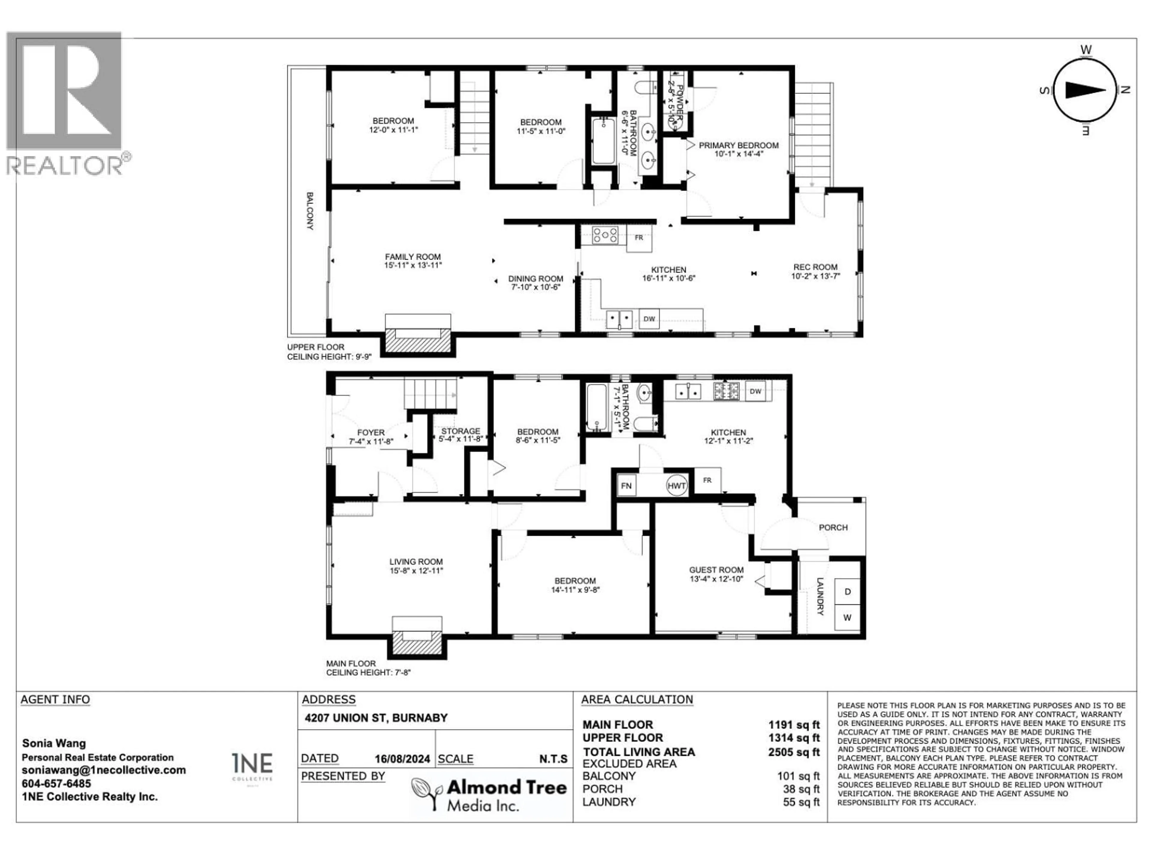 Floor plan for 4207 UNION STREET, Burnaby British Columbia V5C2X3