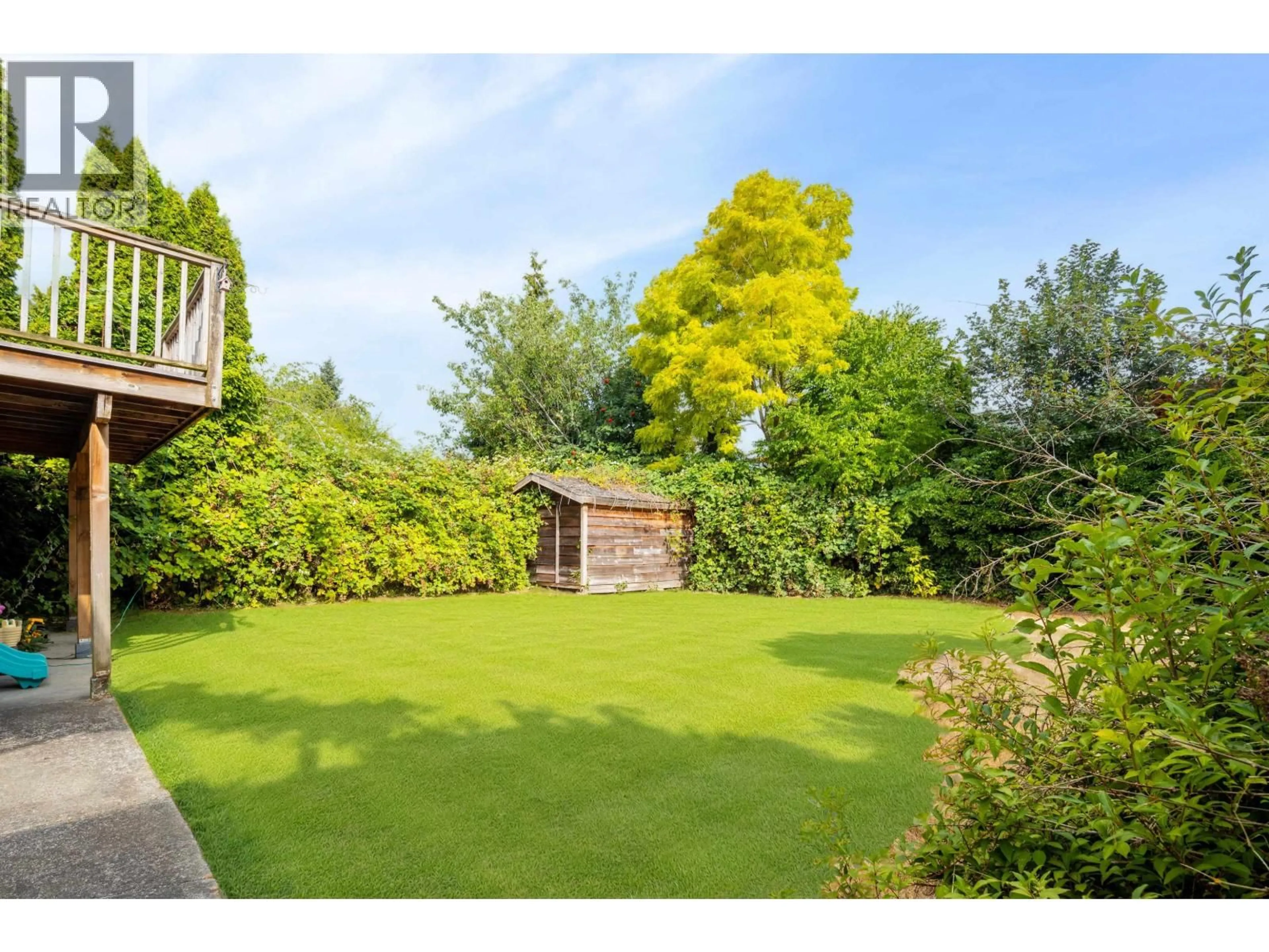 A pic from outside/outdoor area/front of a property/back of a property/a pic from drone, forest/trees view for 4851 MCLURE AVENUE, Richmond British Columbia V7C4K1