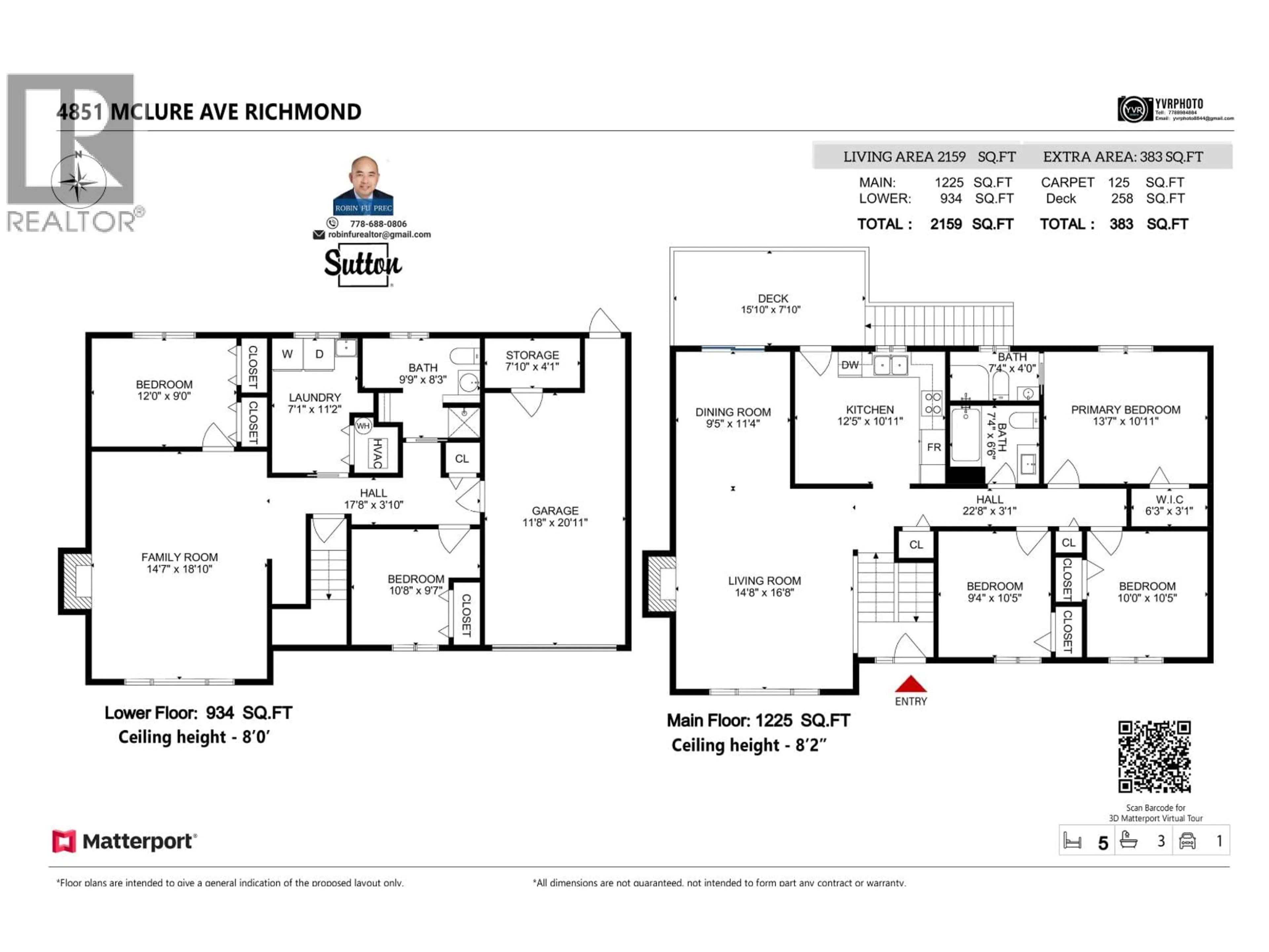 Floor plan for 4851 MCLURE AVENUE, Richmond British Columbia V7C4K1
