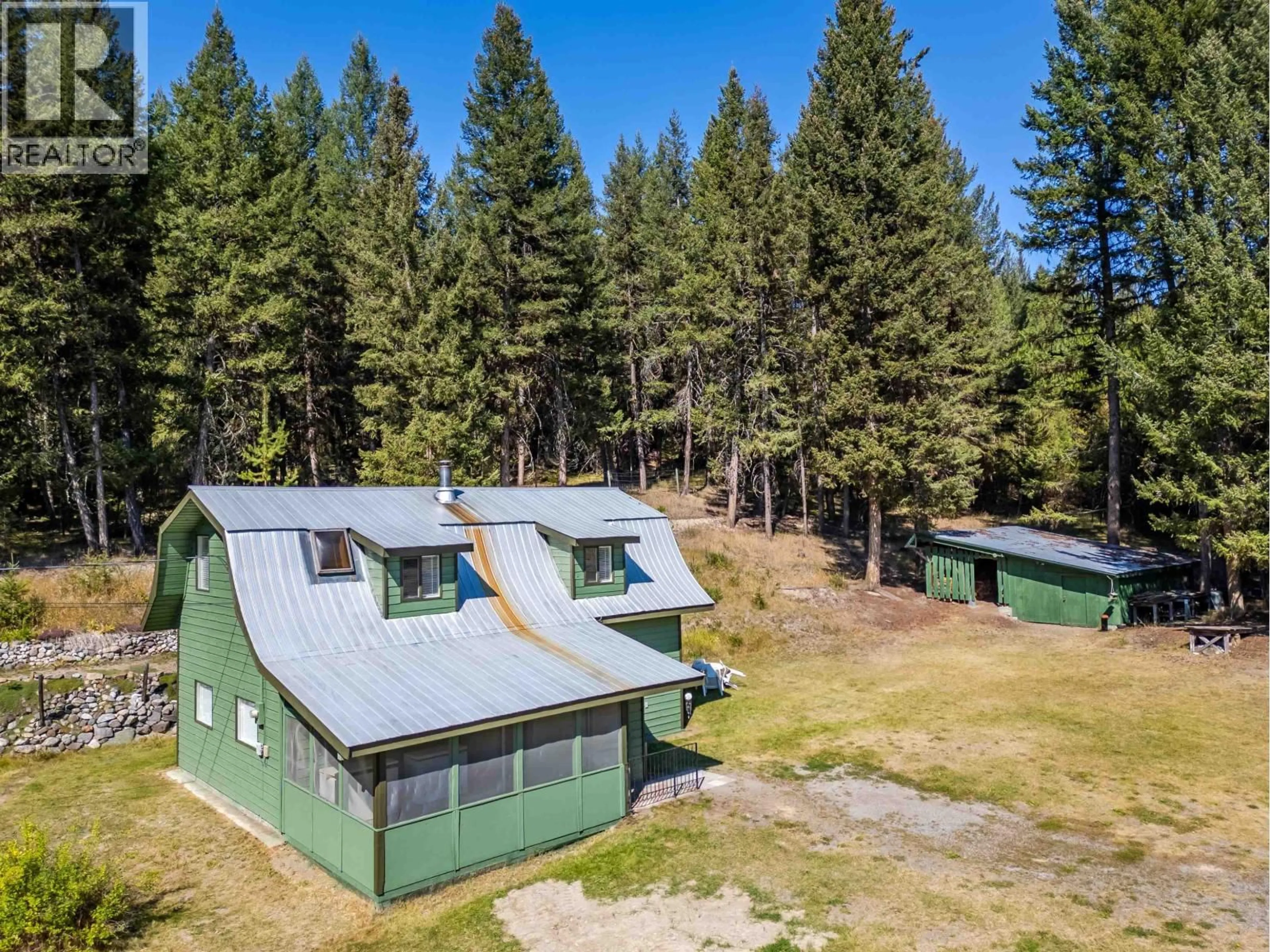 A pic from outside/outdoor area/front of a property/back of a property/a pic from drone, forest/trees view for 5274 CANIM-HENDRIX LAKE ROAD, Forest Grove British Columbia V0K1M0