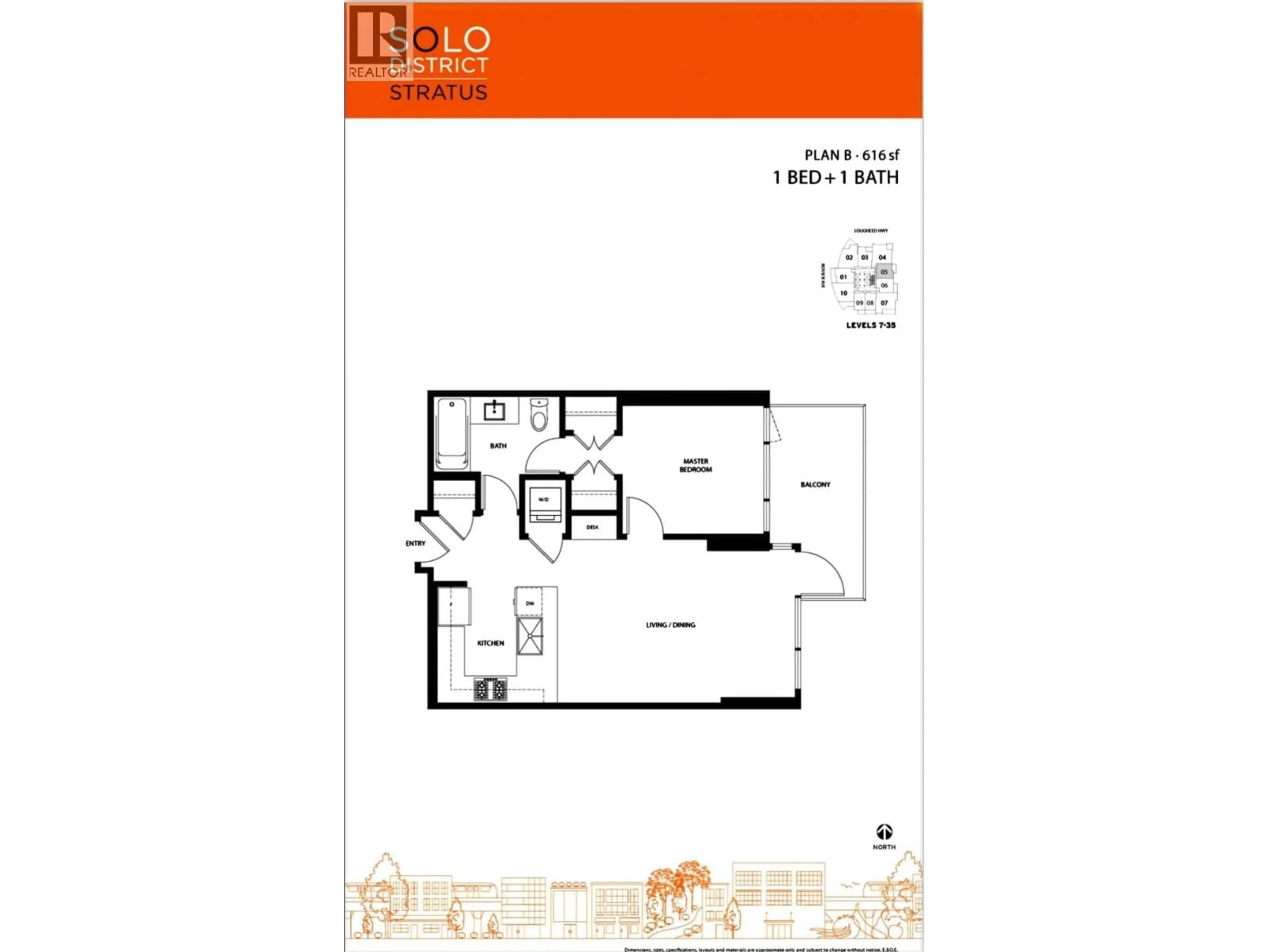 Floor plan for 3505 - 2008 ROSSER AVENUE, Burnaby British Columbia V5C0H8