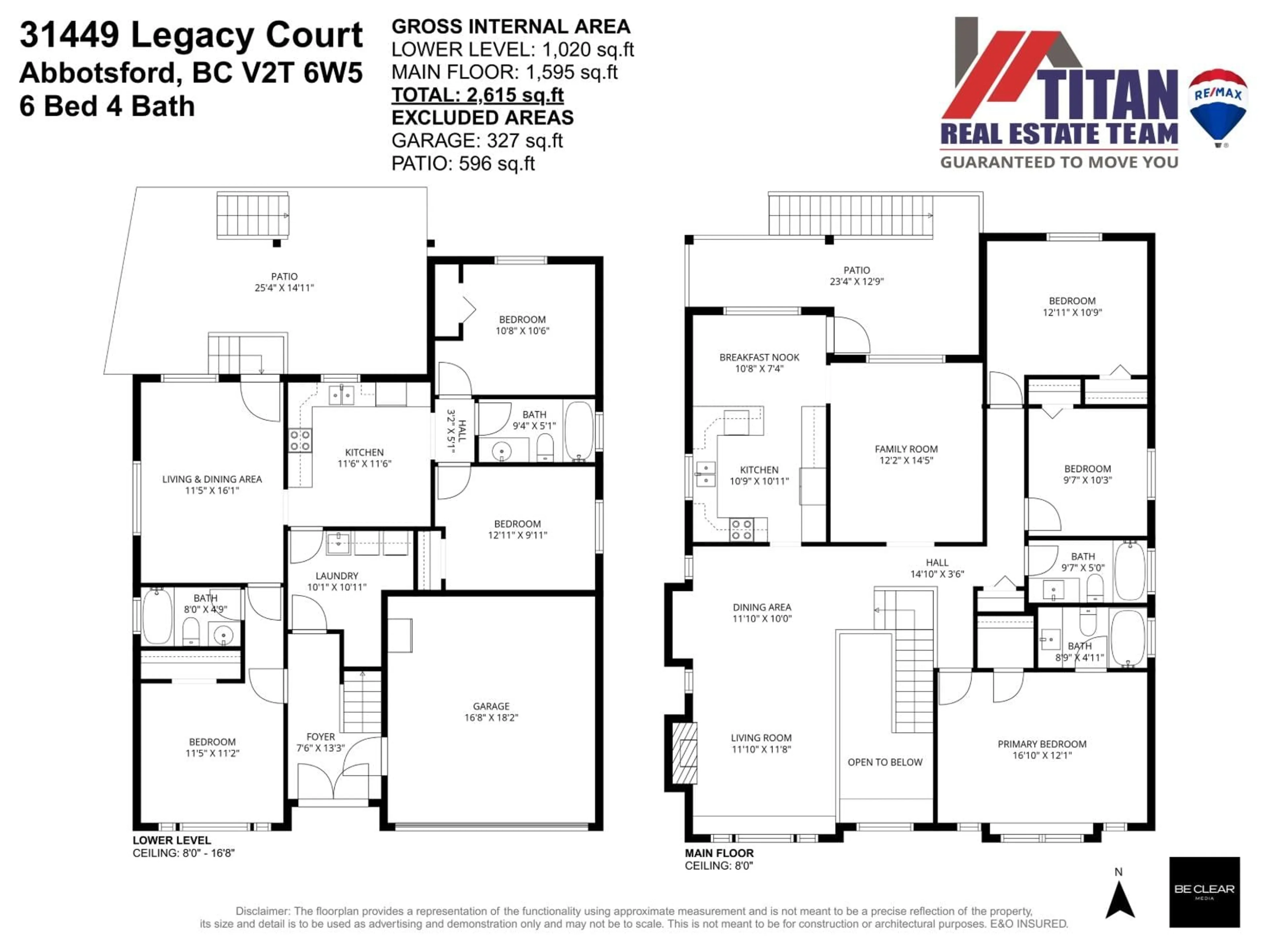 Floor plan for 31449 LEGACY COURT, Abbotsford British Columbia V2T6W5
