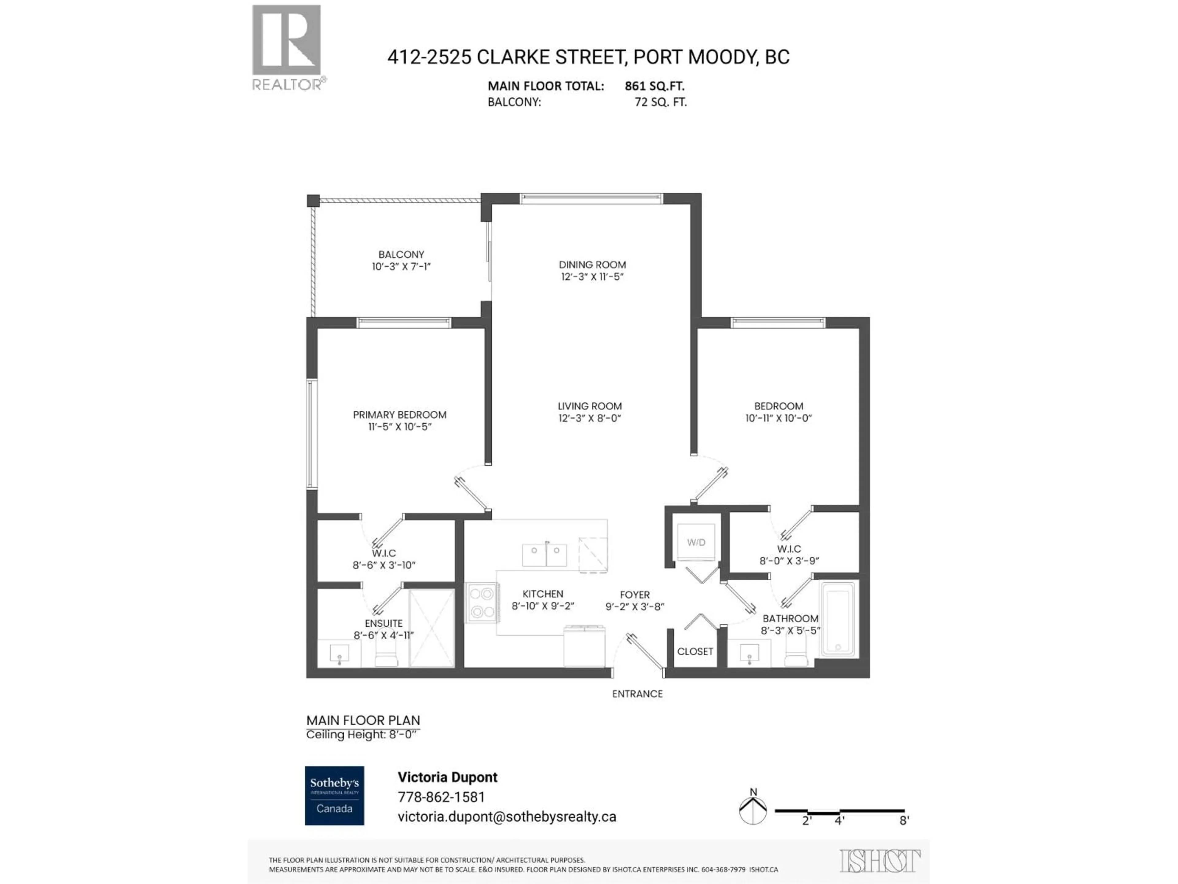 Floor plan for 412 - 2525 CLARKE STREET, Port Moody British Columbia V3H0J3