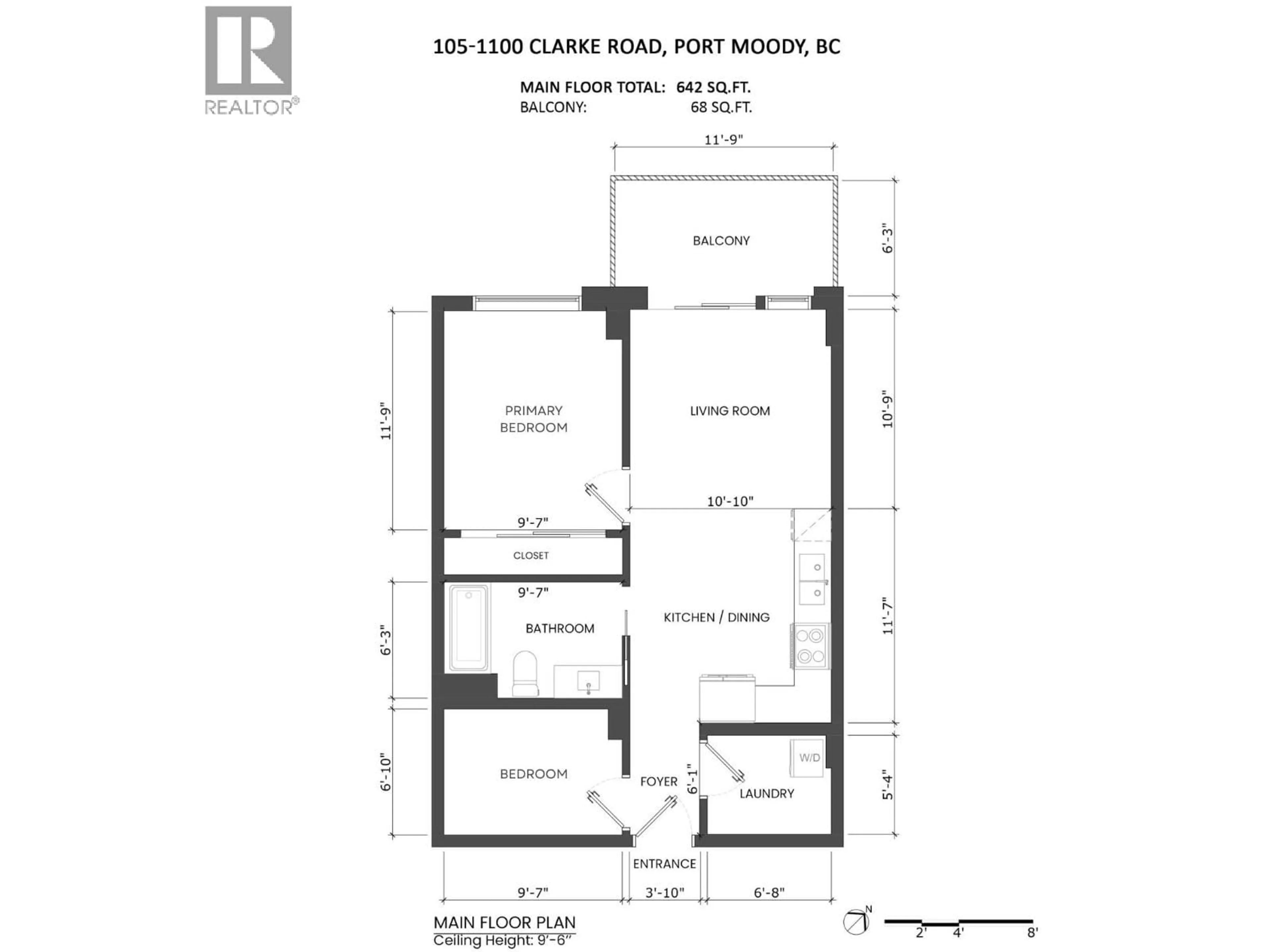 Floor plan for 105 - 1100 CLARKE ROAD, Port Moody British Columbia V6M4B9