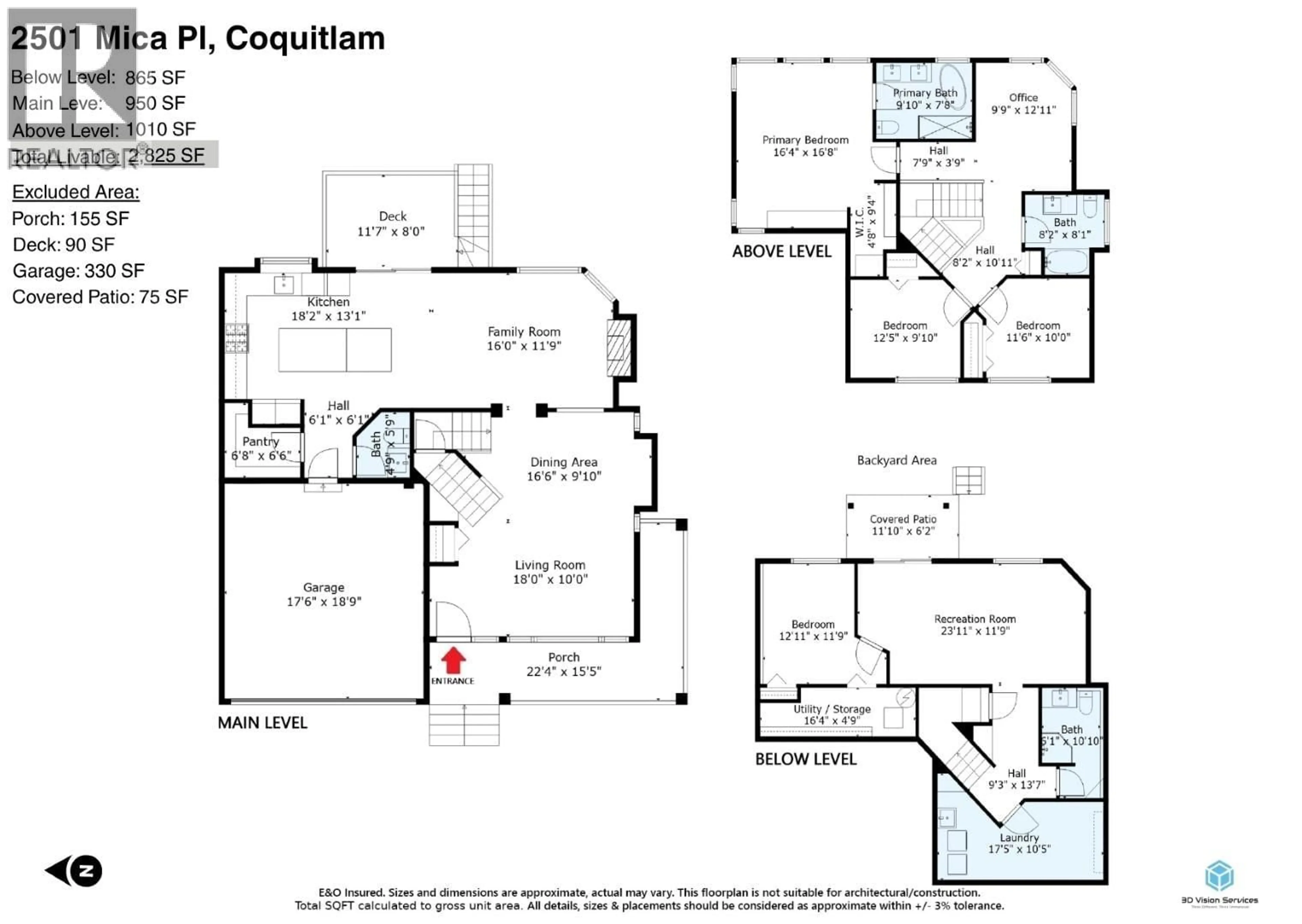 Floor plan for 2501 MICA PLACE, Coquitlam British Columbia V3E3K7