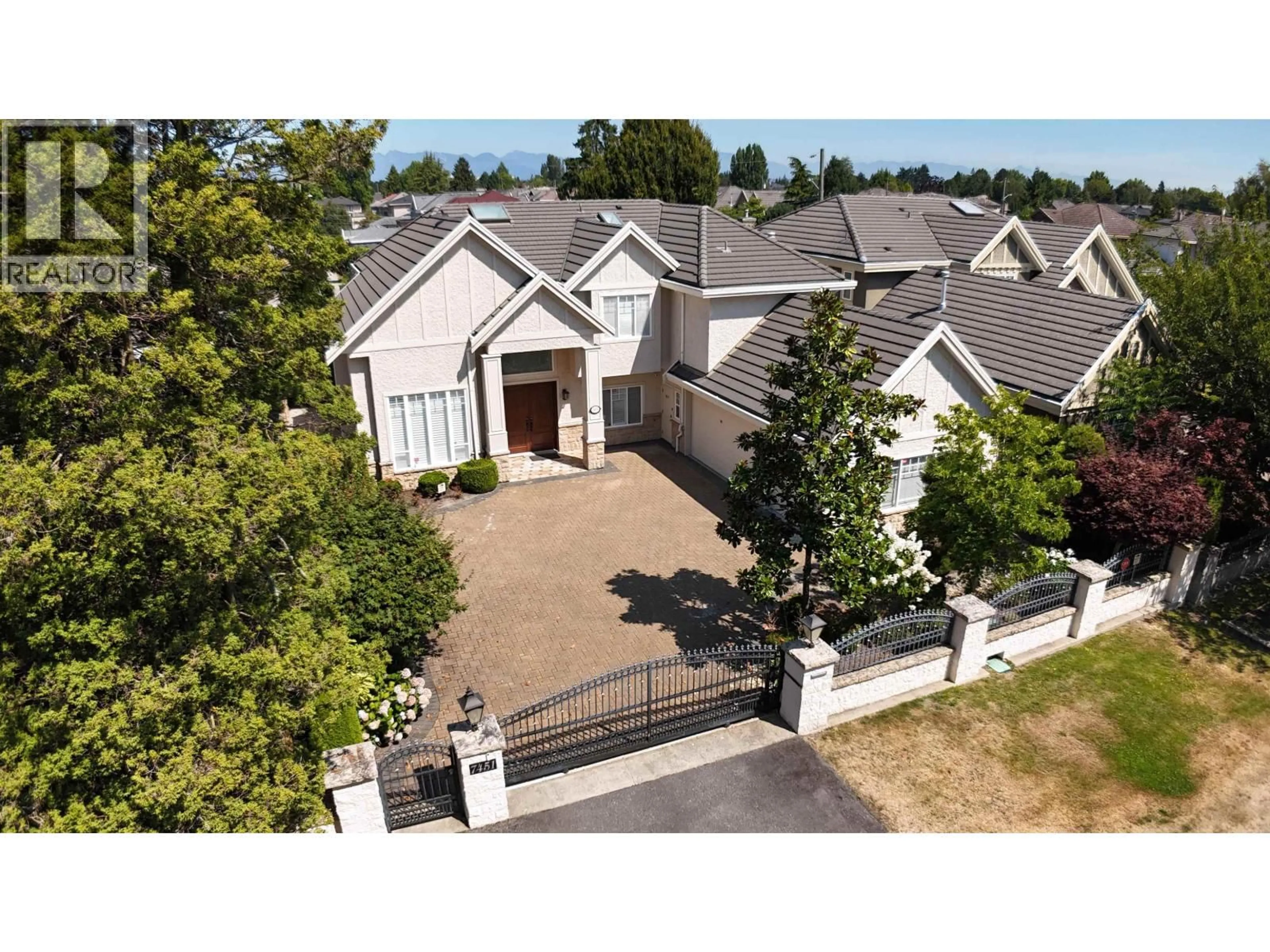 A pic from outside/outdoor area/front of a property/back of a property/a pic from drone, street for 7451 BATES ROAD, Richmond British Columbia V7A1C8