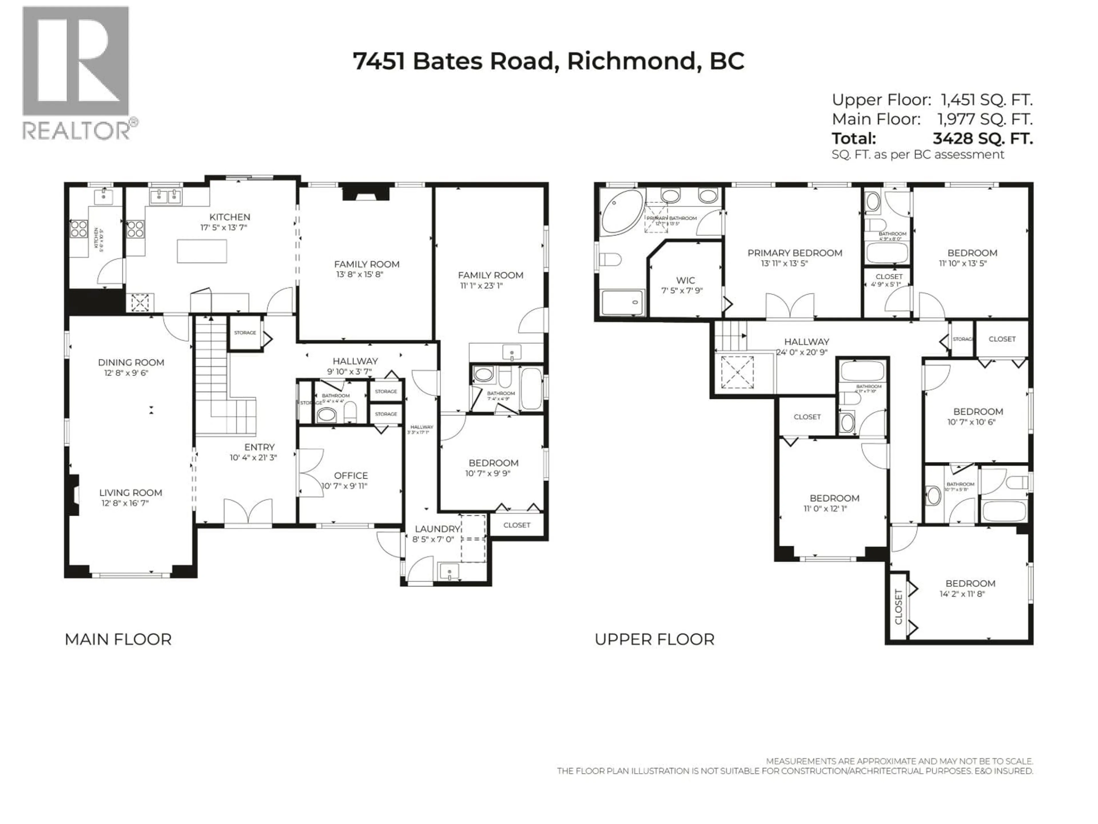 Floor plan for 7451 BATES ROAD, Richmond British Columbia V7A1C8