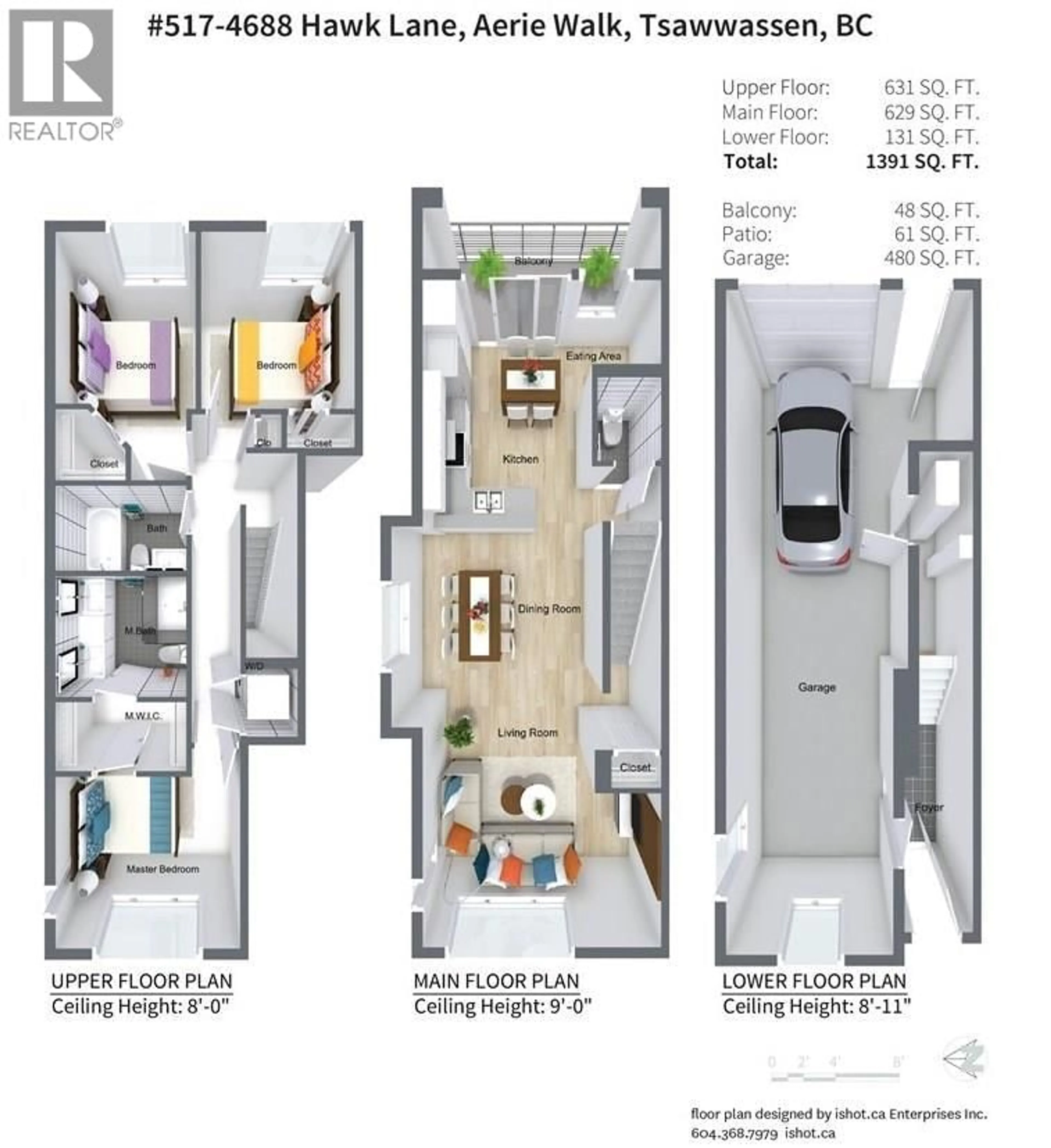 Floor plan for 517 - 4688 HAWK LANE, Tsawwassen British Columbia V4M0B7