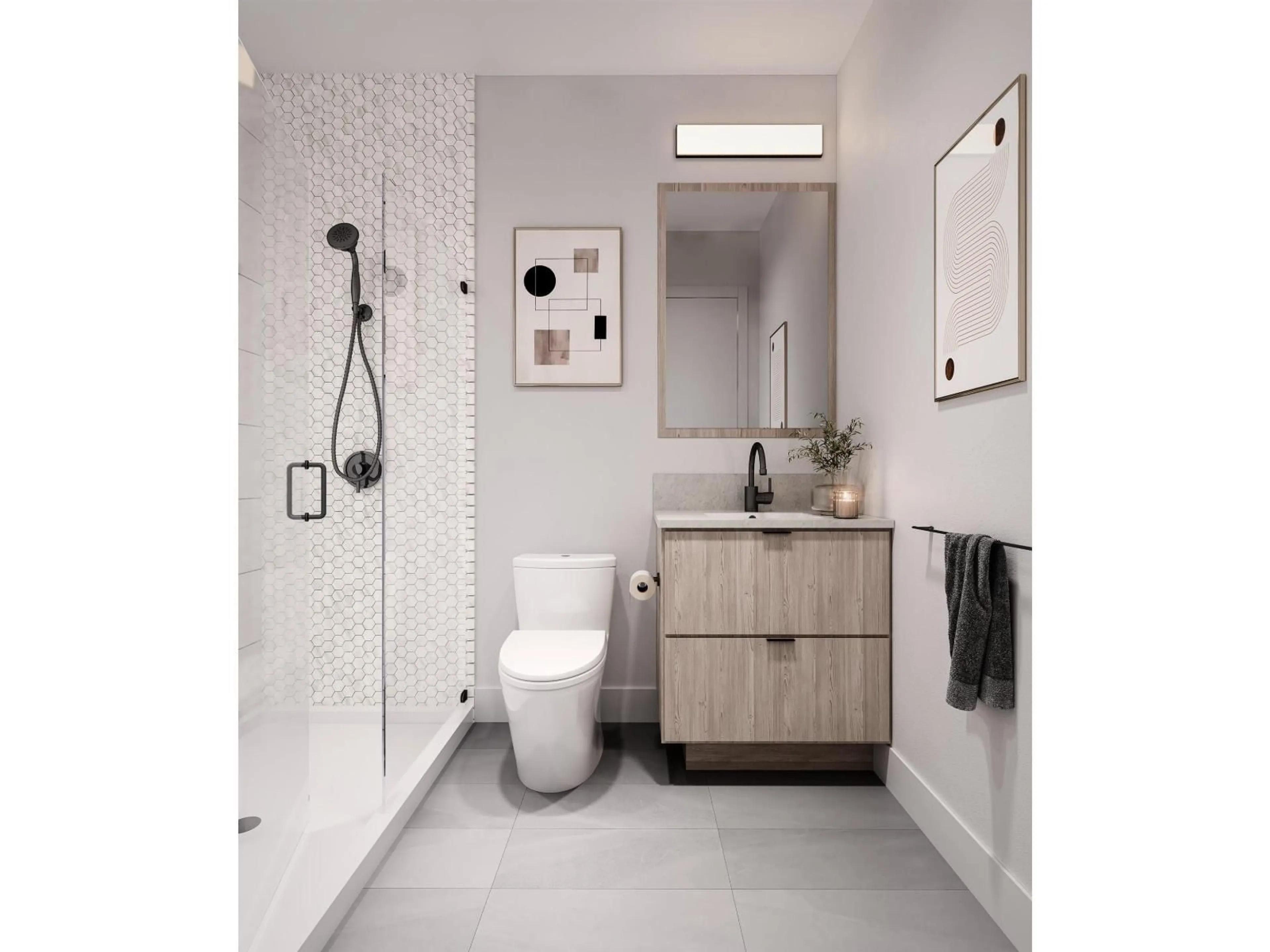 Contemporary bathroom, ceramic/tile floor for 418 - 13258 105, Surrey British Columbia V3T1Z2