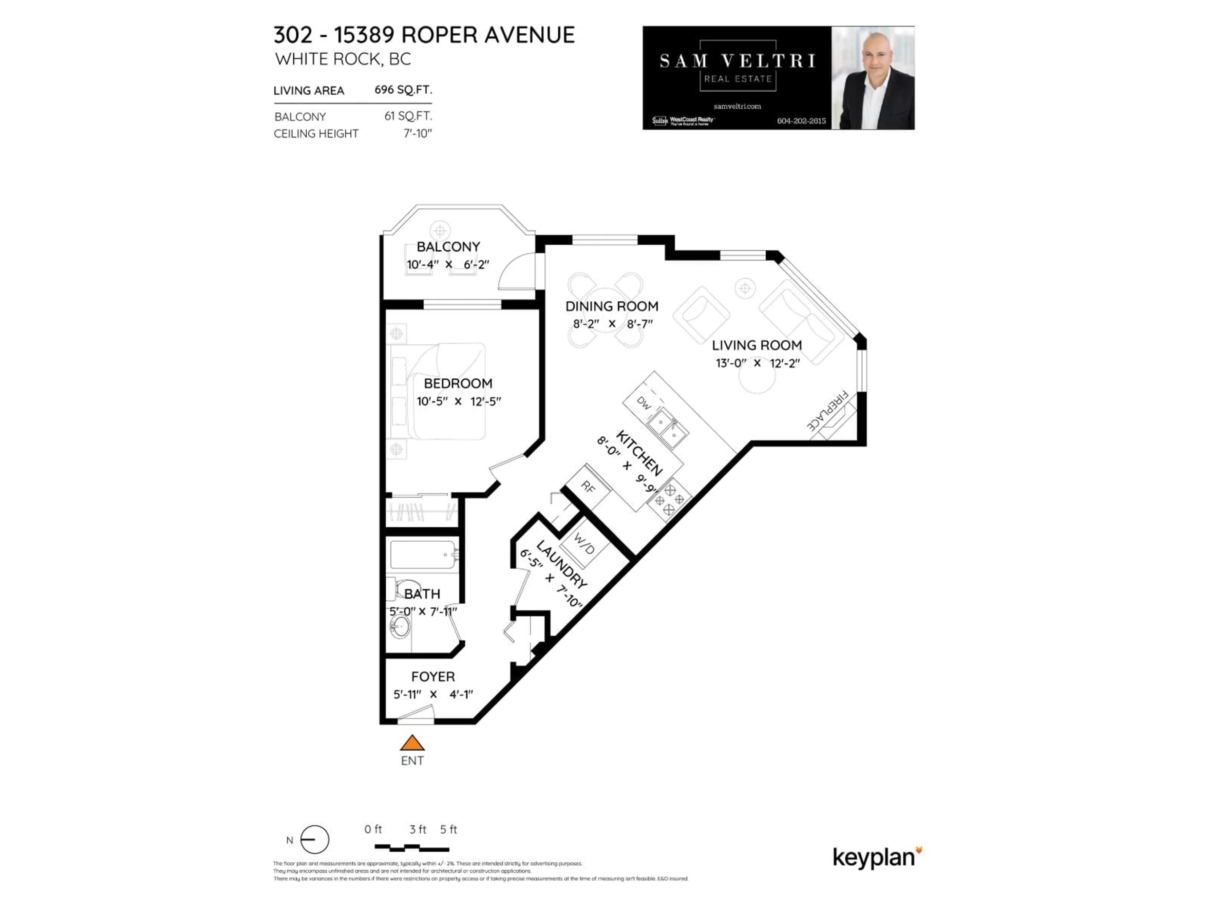 Floor plan for 302 - 15389 ROPER, White Rock British Columbia V4B2S8