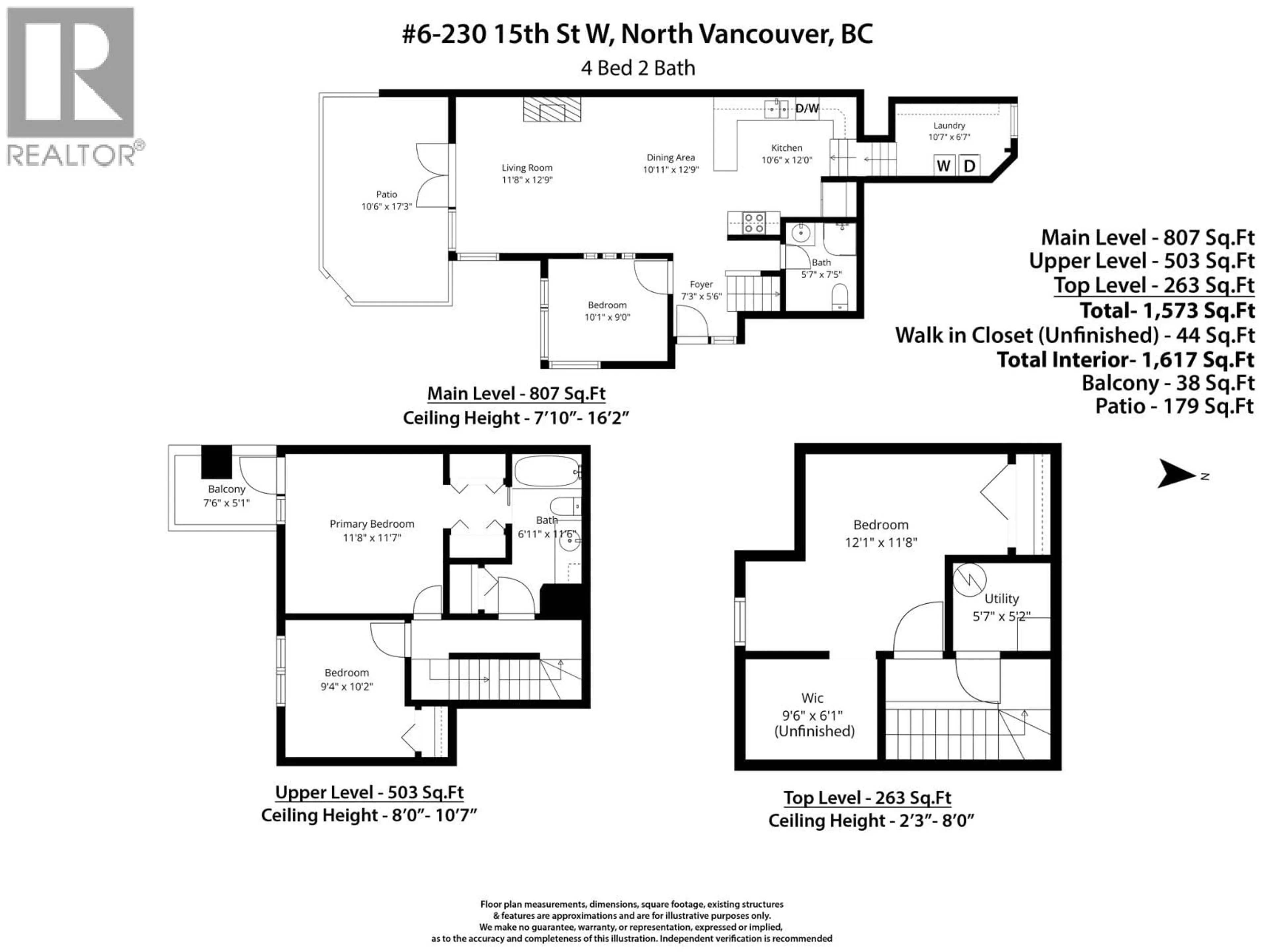 Floor plan for 6 - 230 15TH STREET, North Vancouver British Columbia V7M1S2