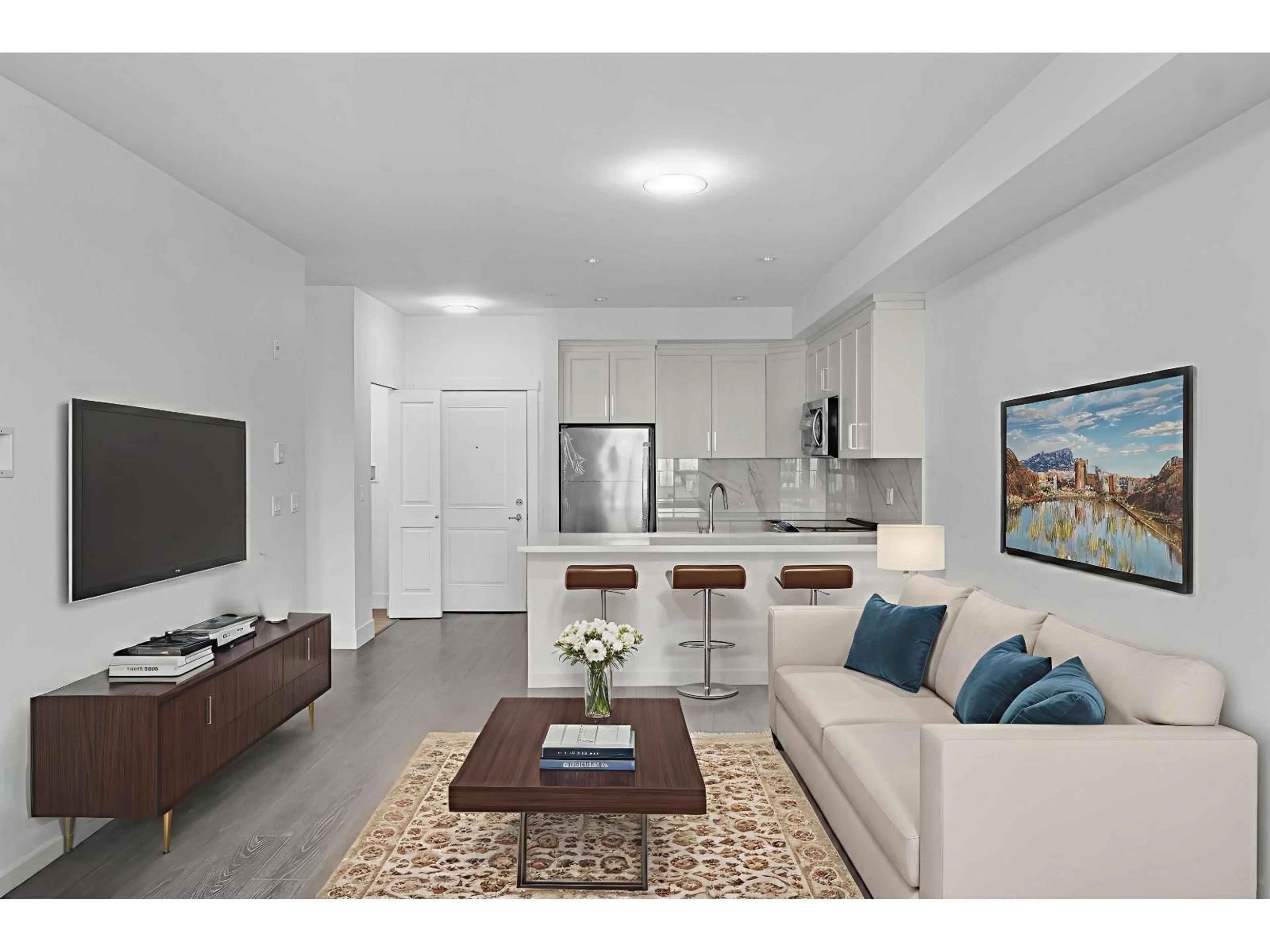 Living room with furniture, unknown for 419 - 9983 BARNSTON EAST, Surrey British Columbia V4N6T3