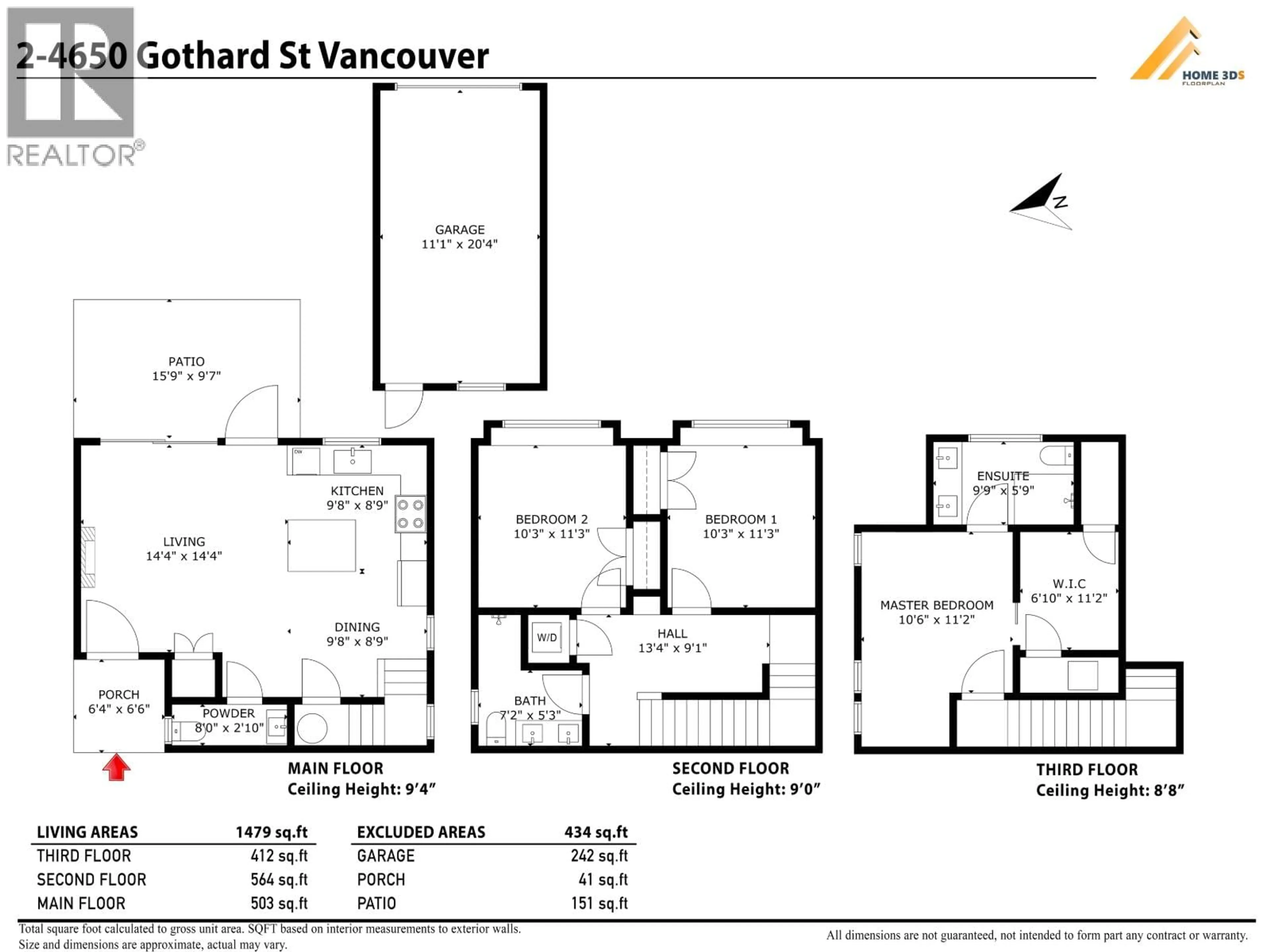 Floor plan for 2 - 4650 GOTHARD STREET, Vancouver British Columbia V5R3K7