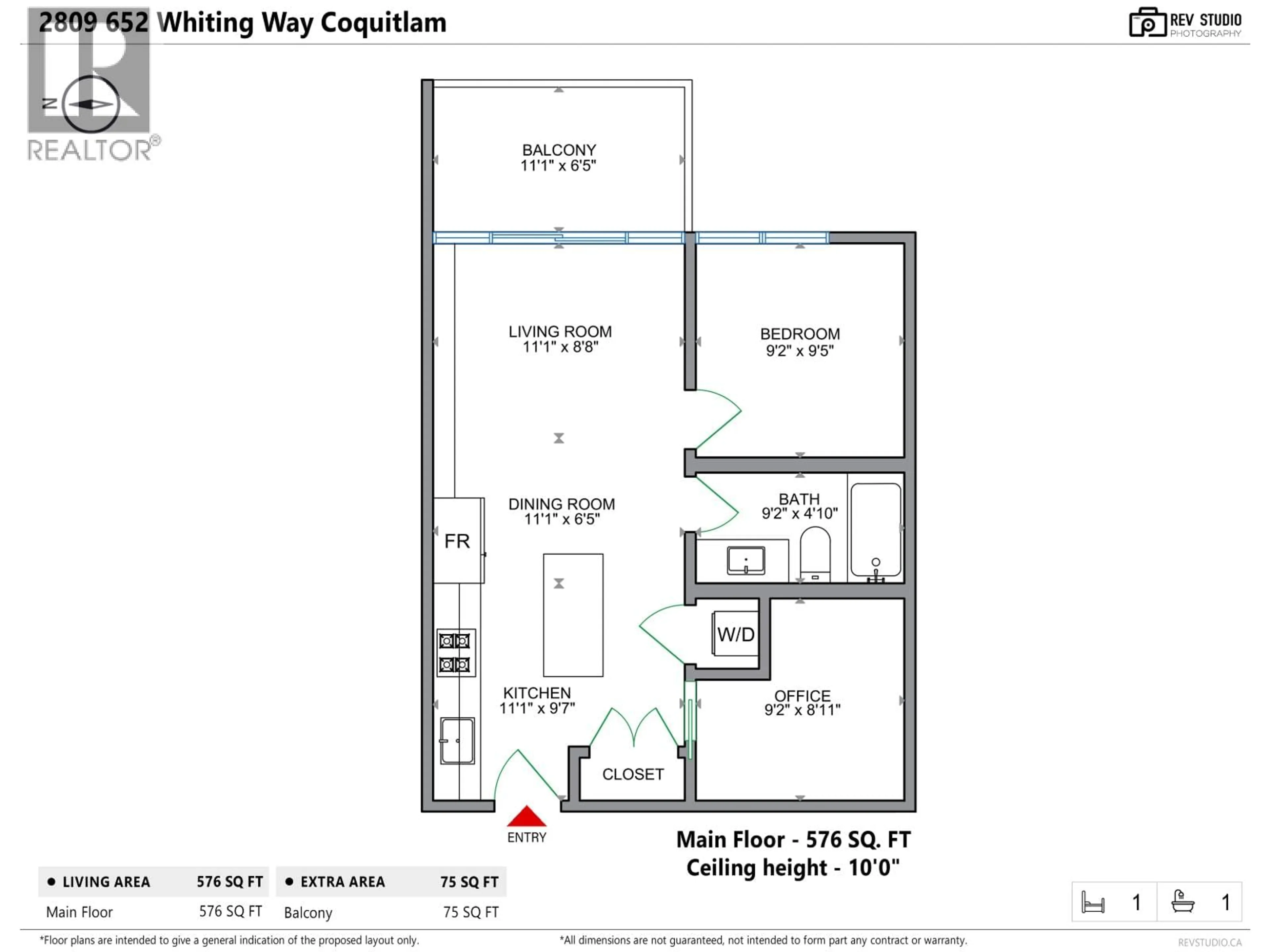 Floor plan for 2809 - 652 WHITING WAY, Coquitlam British Columbia V3J0K3