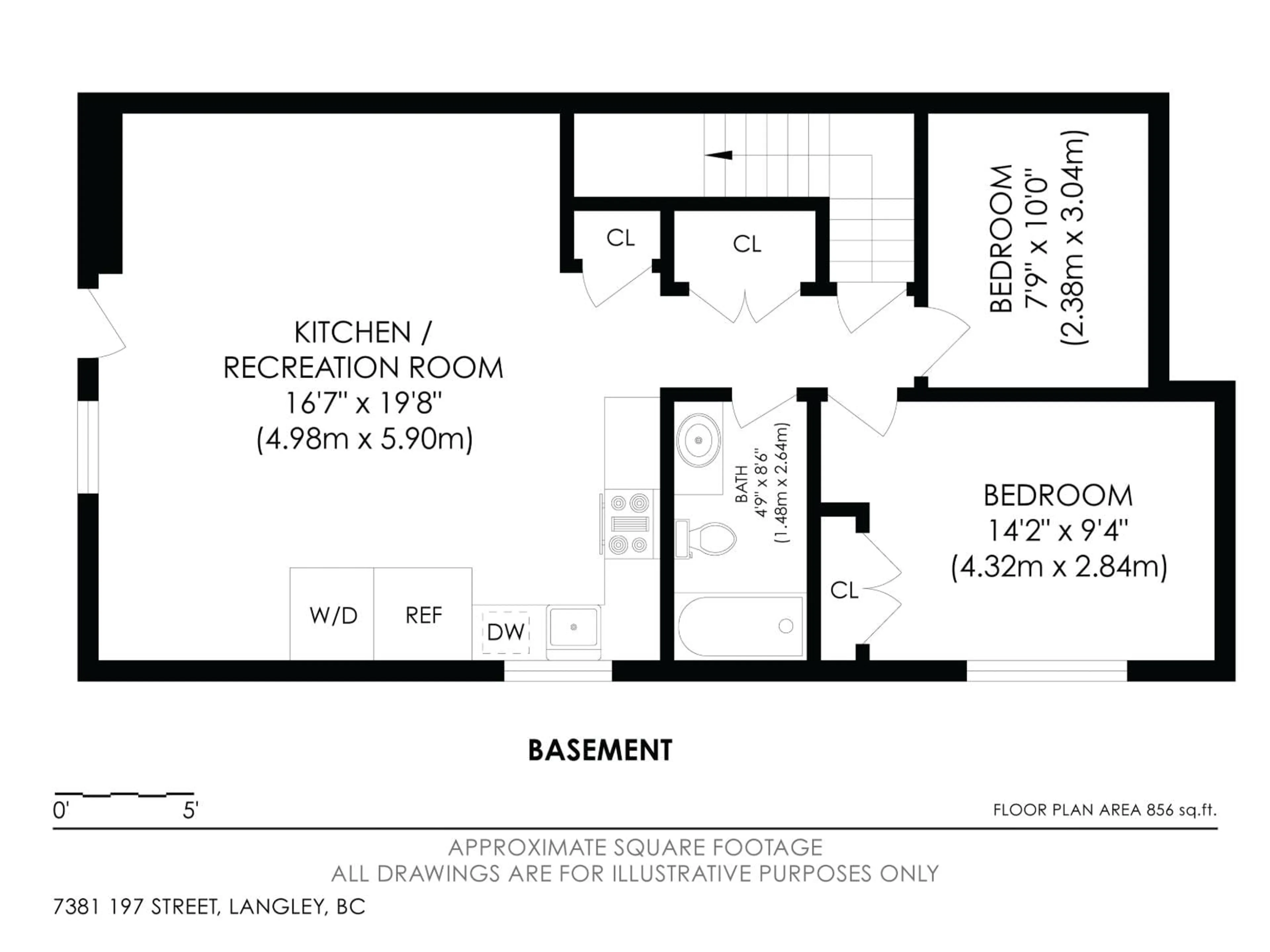 Floor plan for 7381 197, Langley British Columbia V2Y3R5