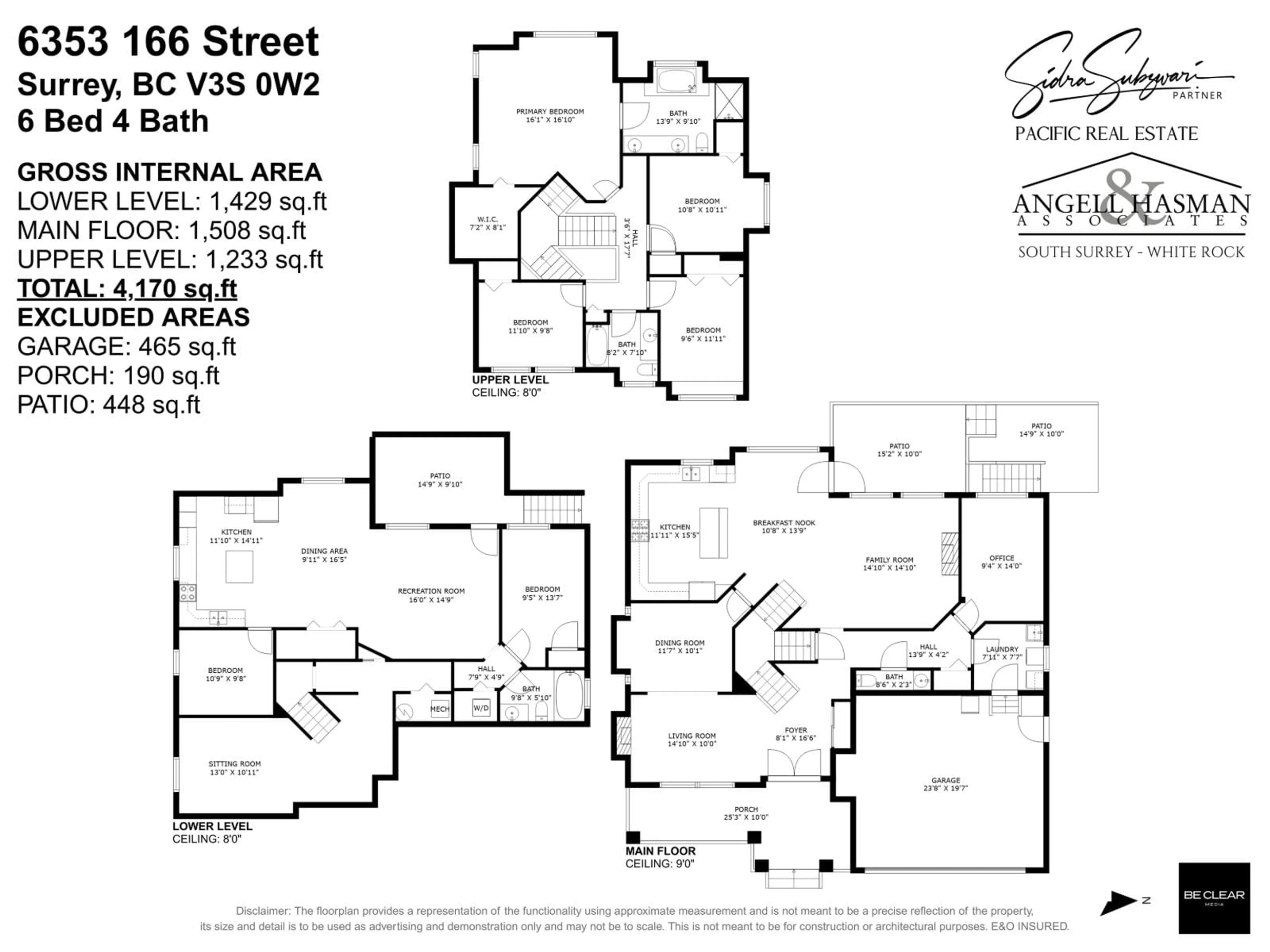 Floor plan for 6353 166 STREET, Surrey British Columbia V3S0W2