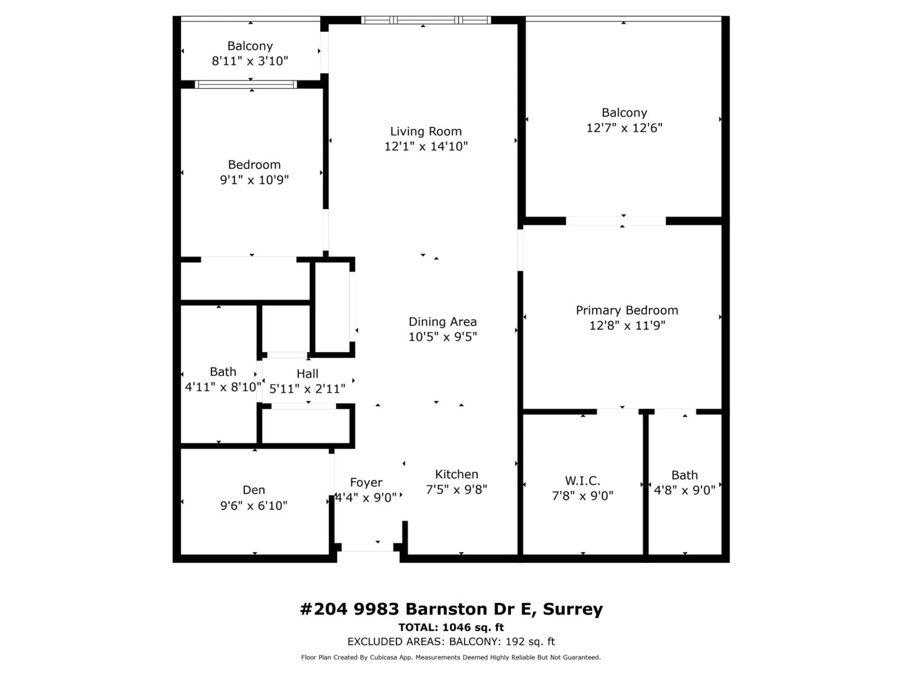 Floor plan for 204 - 9983 BARNSTON EAST, Surrey British Columbia V4N6T3