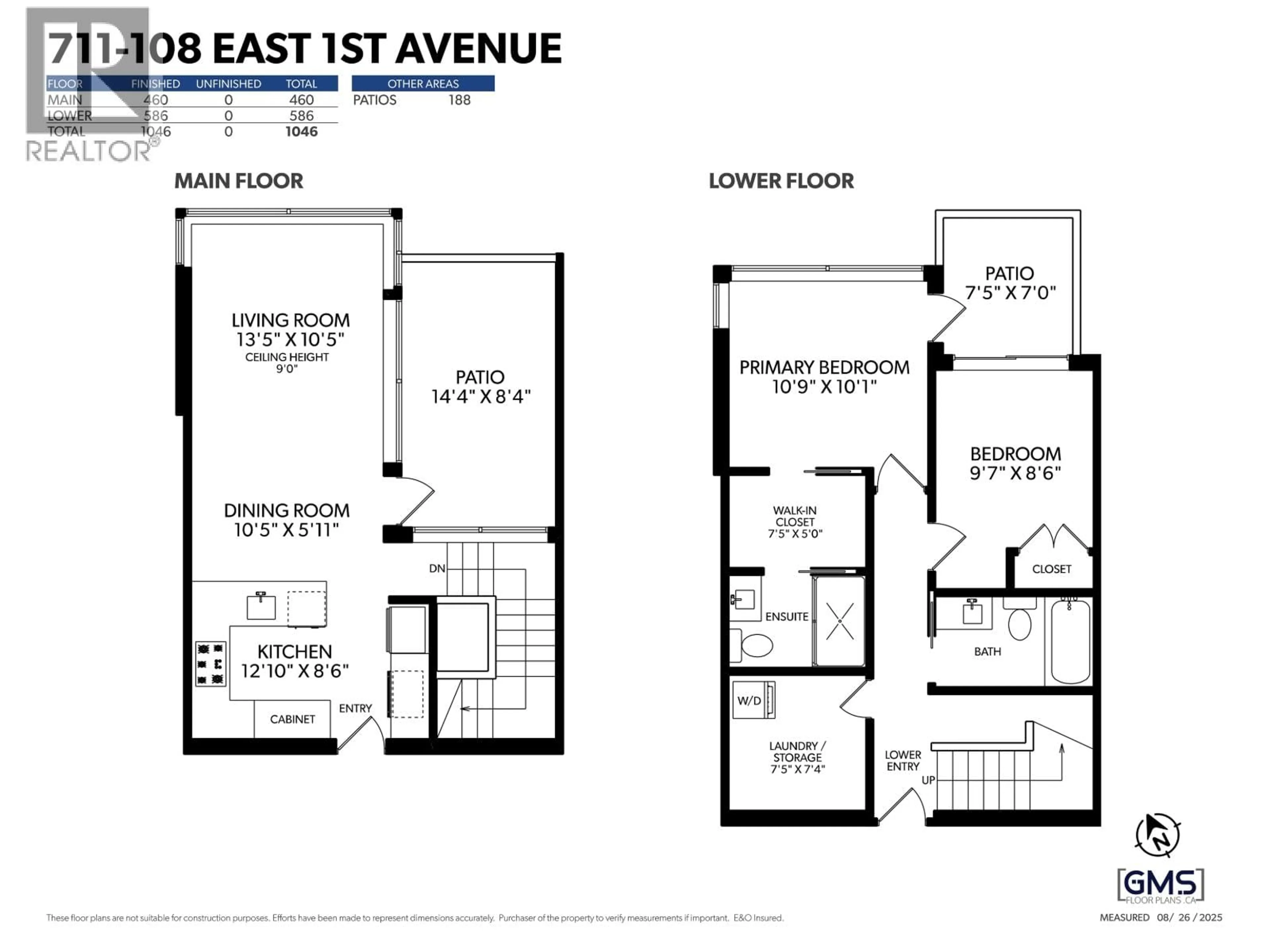 Floor plan for 711 - 108 1ST AVENUE, Vancouver British Columbia V5T0E4