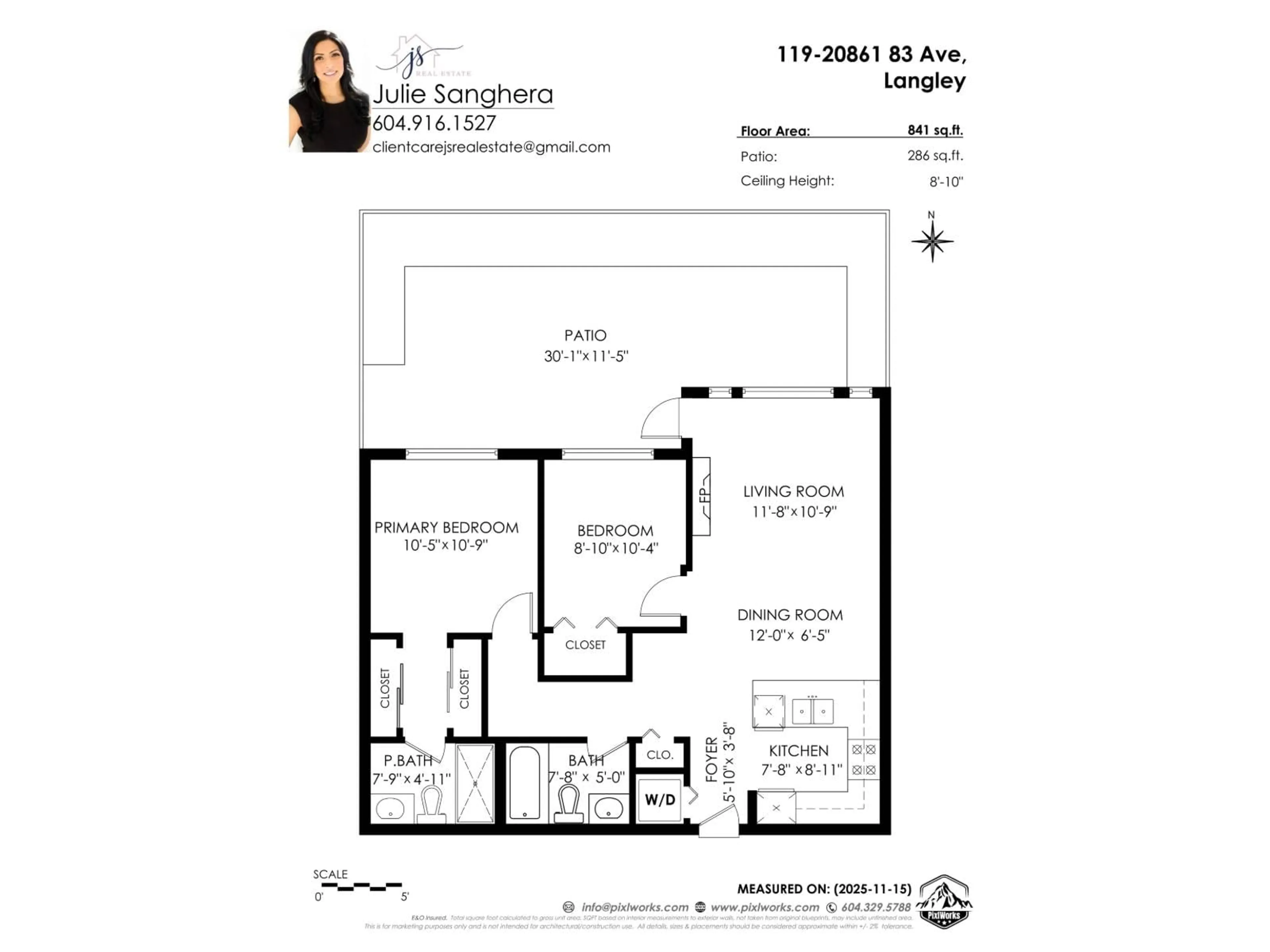 Floor plan for 119 - 20861 83, Langley British Columbia V2Y2C4