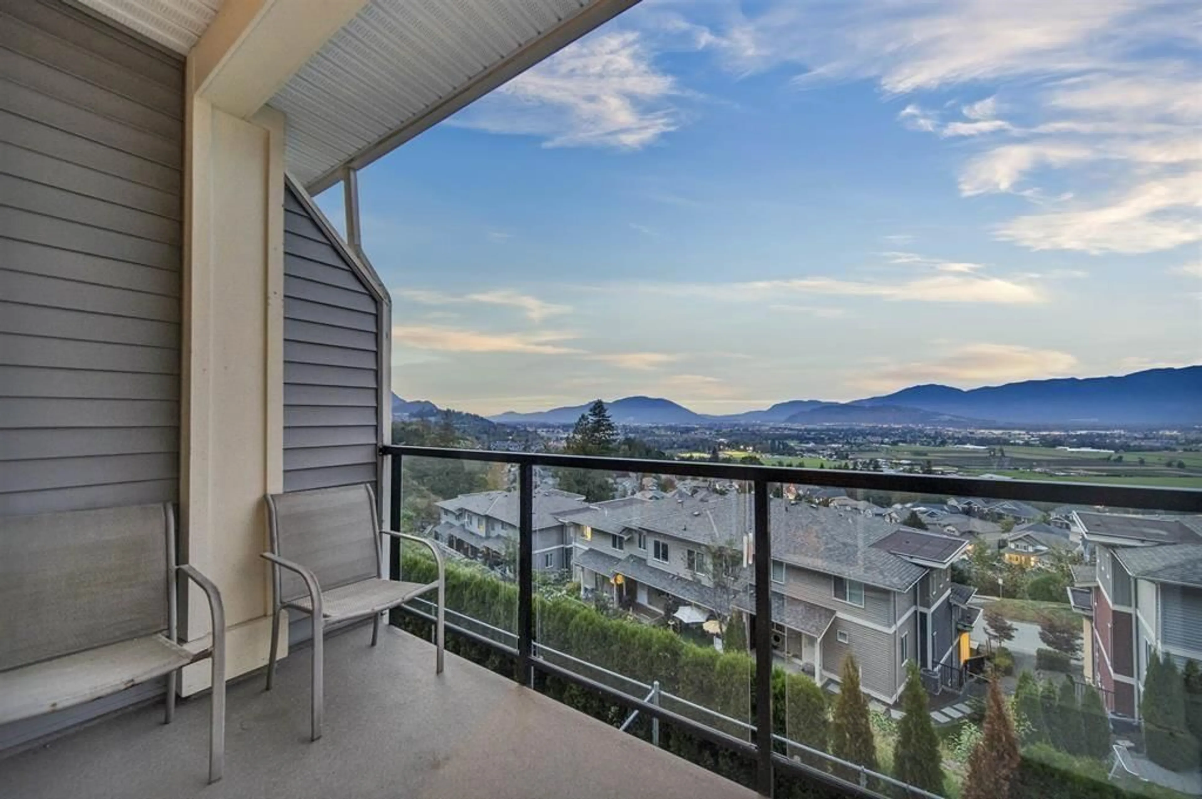 Balcony in the apartment, mountain view for 26 - 6026 LINDEMAN STREET, Chilliwack British Columbia V2R0W1