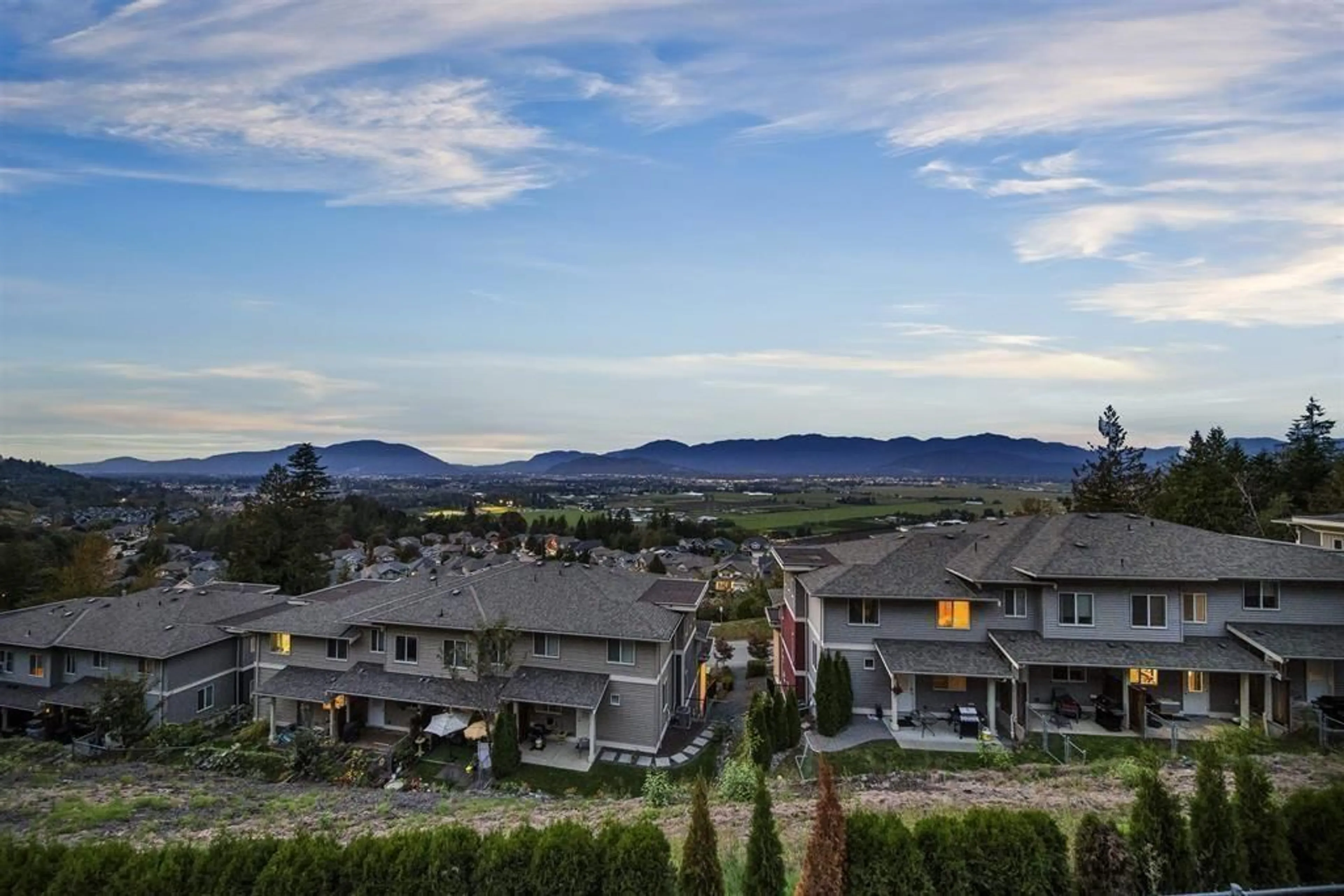 A pic from outside/outdoor area/front of a property/back of a property/a pic from drone, mountain view for 26 - 6026 LINDEMAN STREET, Chilliwack British Columbia V2R0W1