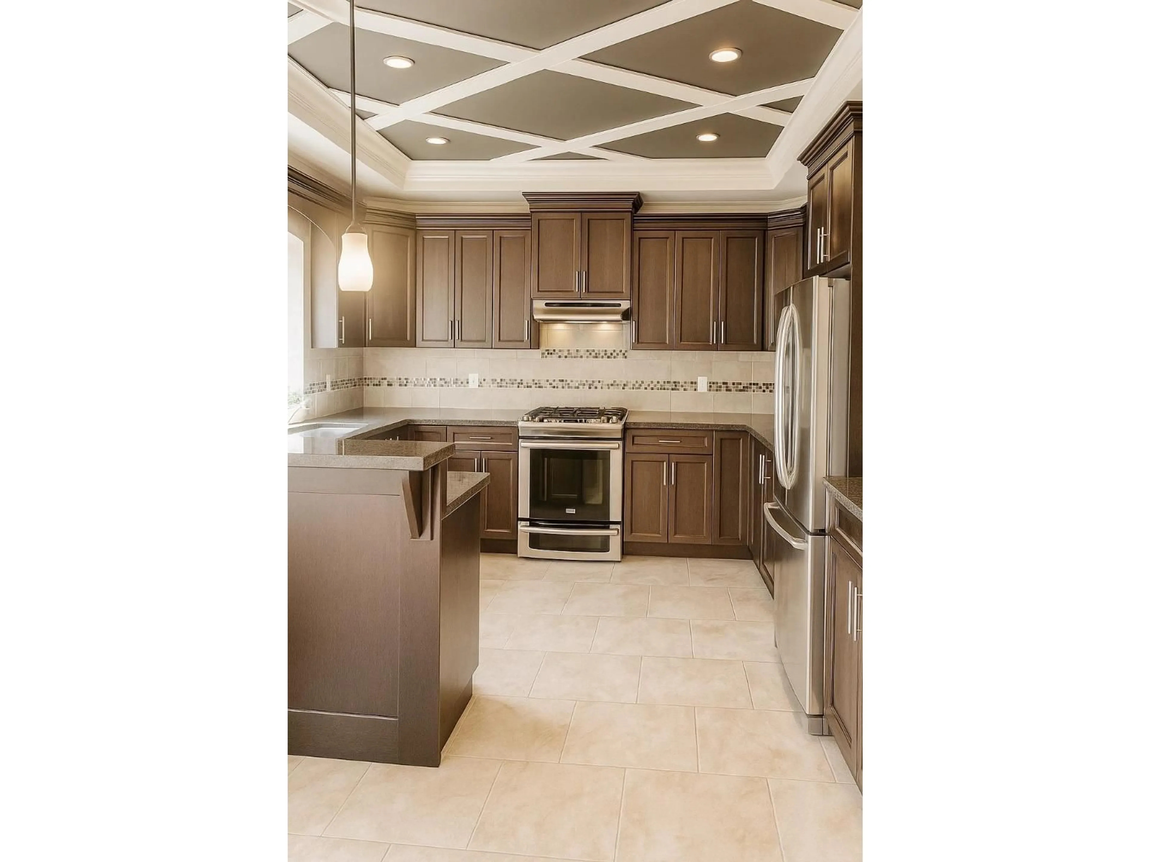 Open concept kitchen, ceramic/tile floor for 21250 83A, Langley British Columbia V2Y0E6