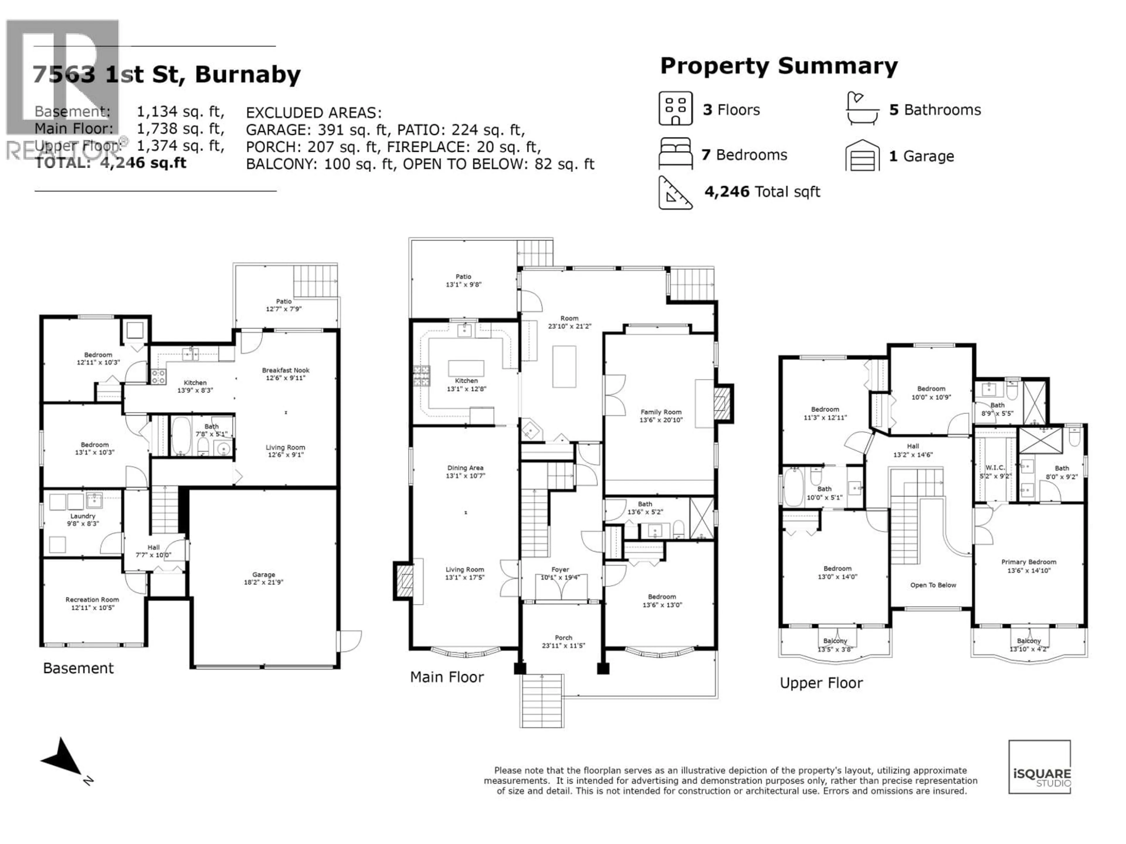 Floor plan for 7563 1ST STREET, Burnaby British Columbia V3N3T3