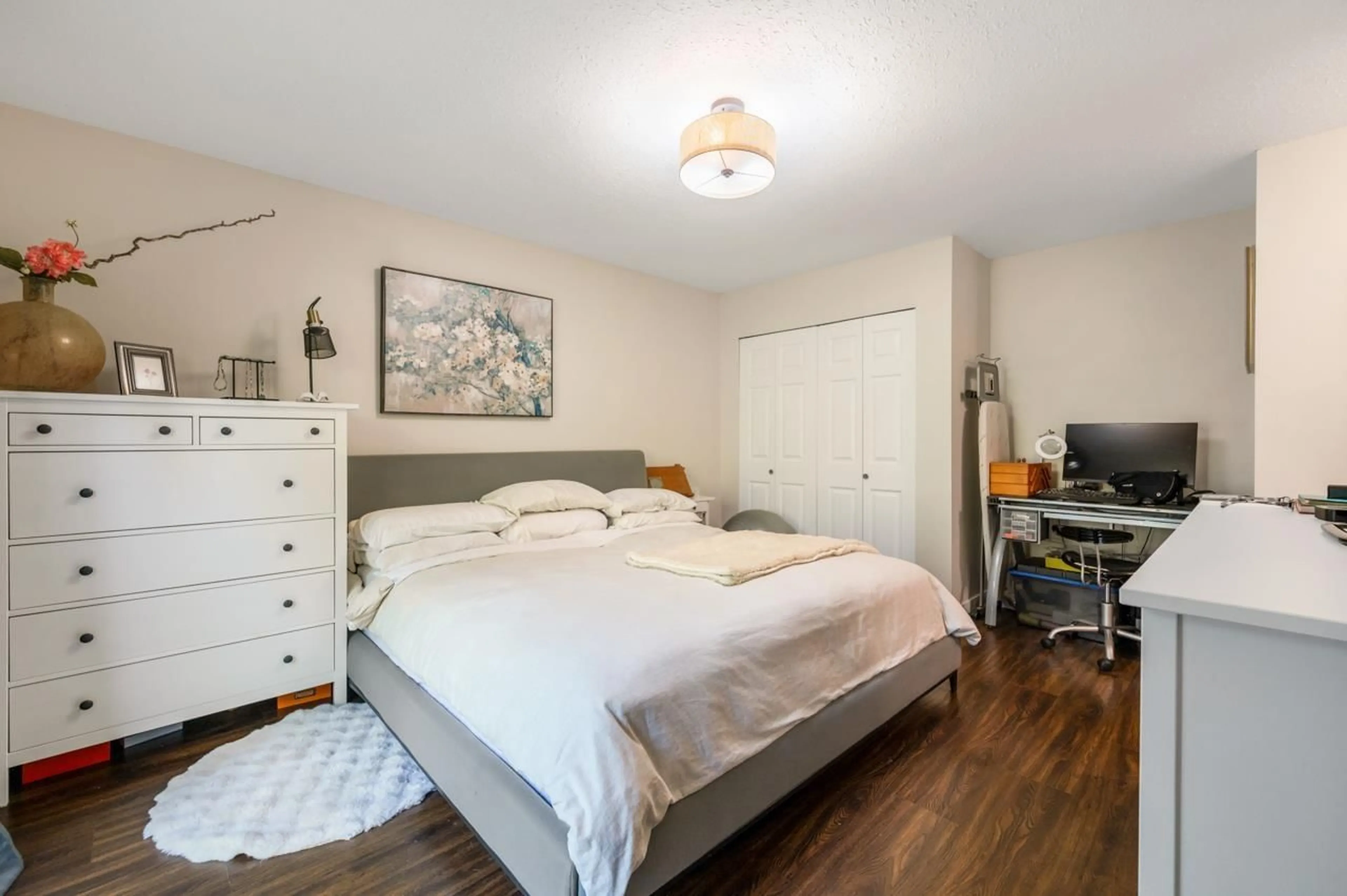 Bedroom with bed, wood/laminate floor for 13257 14A AVENUE, Surrey British Columbia V4A1J2