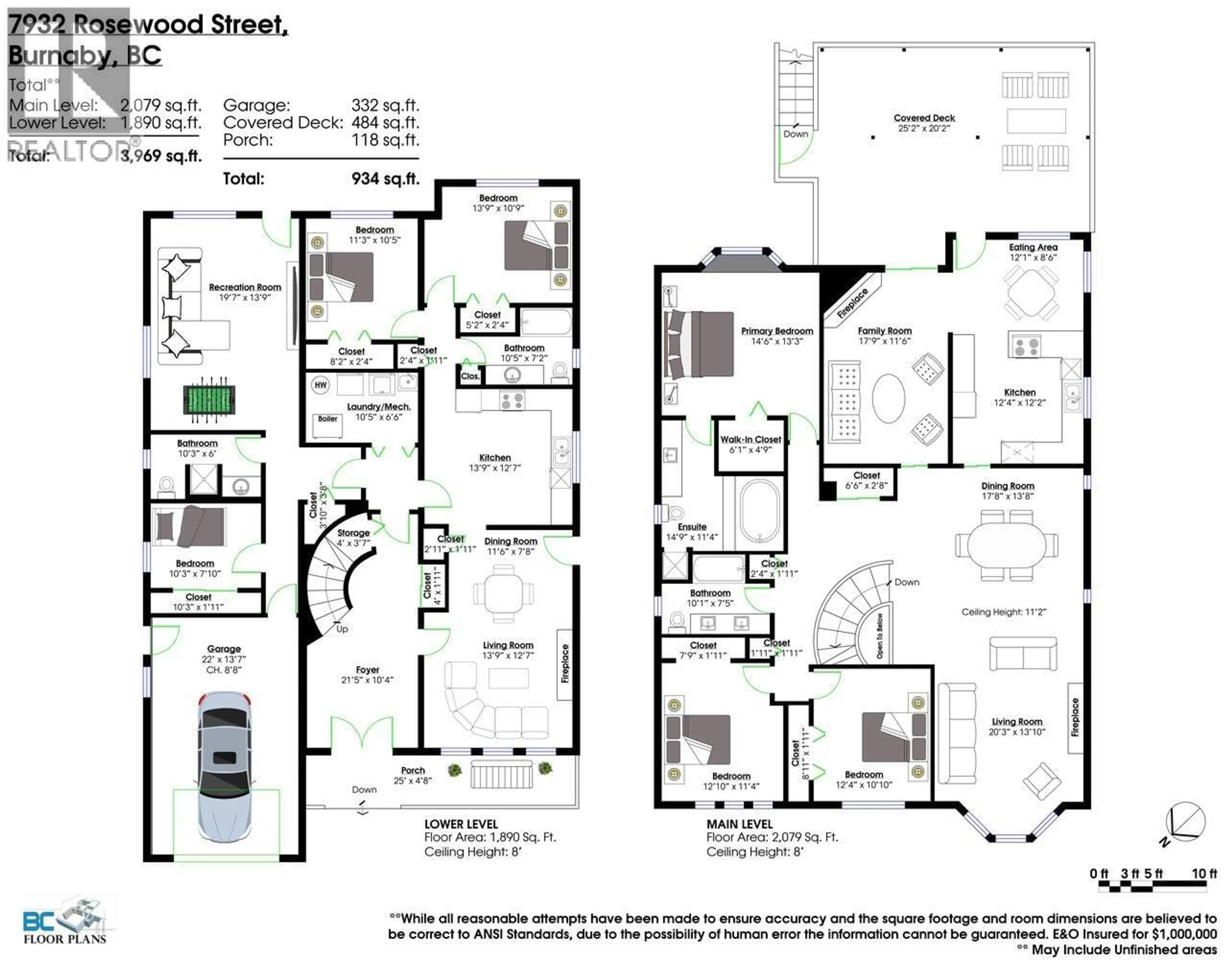 Floor plan for 7932 ROSEWOOD STREET, Burnaby British Columbia V5E2H3