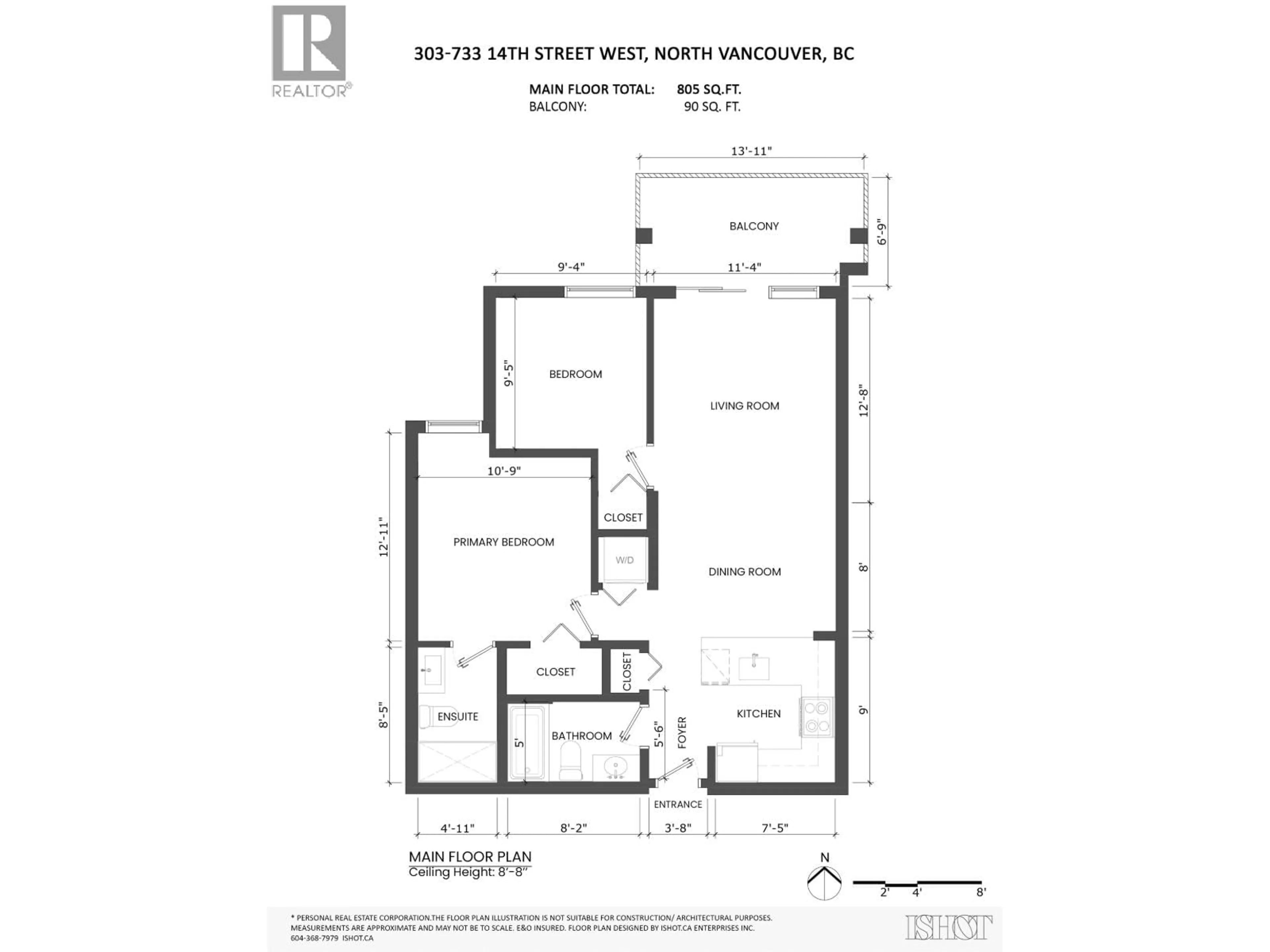Floor plan for 303 - 733 14 STREET, North Vancouver British Columbia V7M0C6
