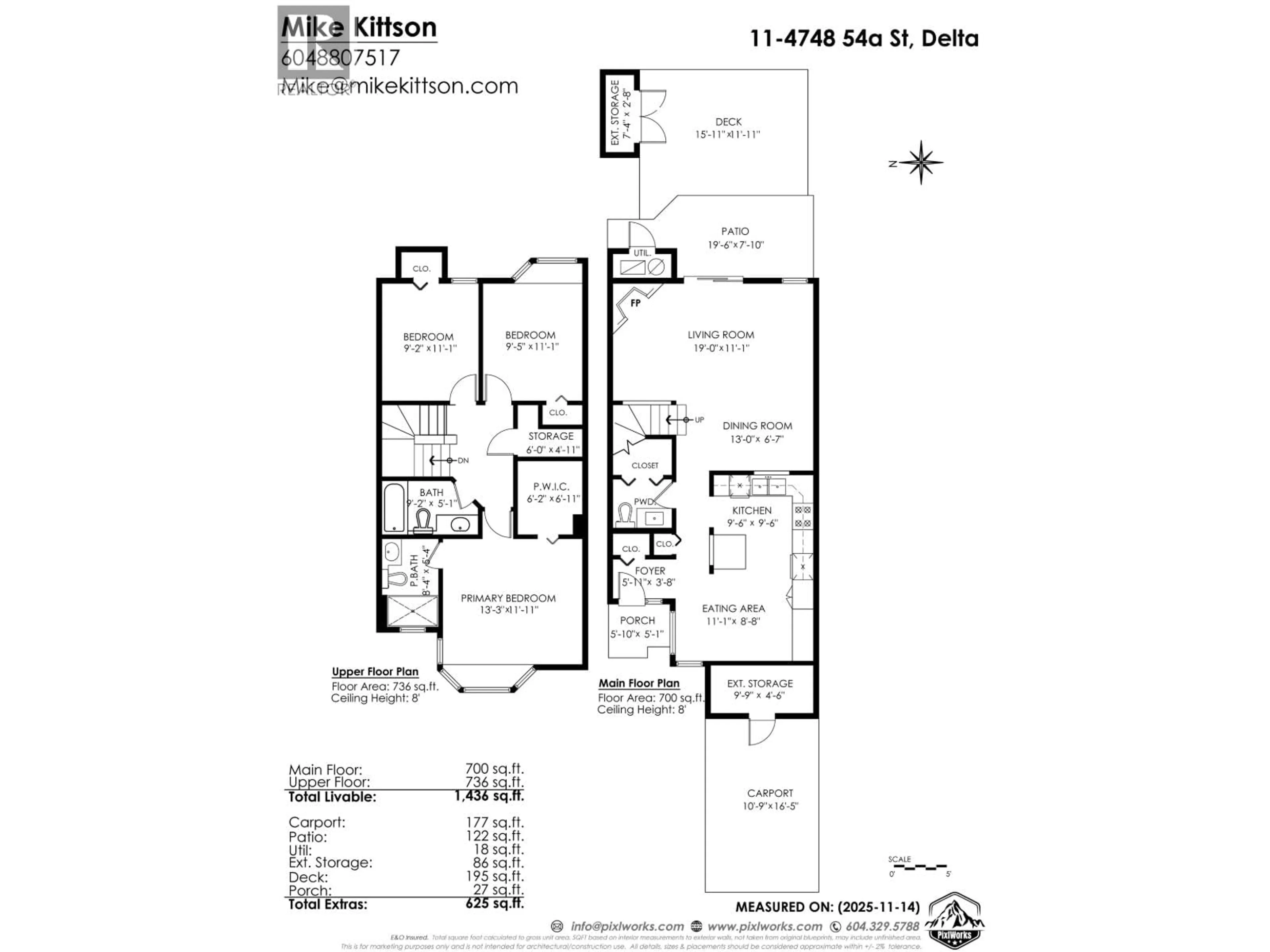 Floor plan for 11 - 4748 54A STREET, Delta British Columbia V4K3P1