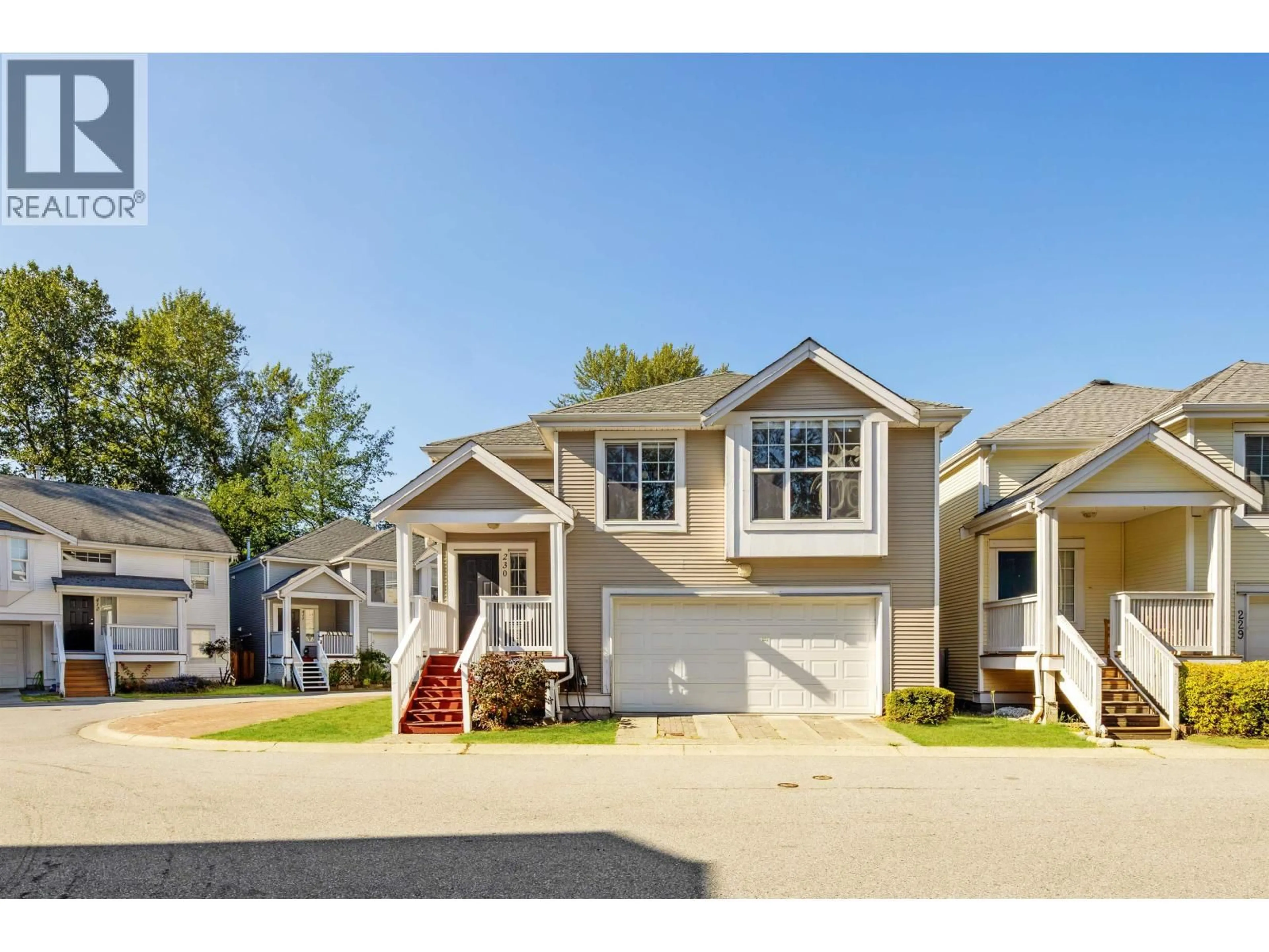 Home with vinyl exterior material, street for 230 - 3000 RIVERBEND DRIVE, Coquitlam British Columbia V3C6R1