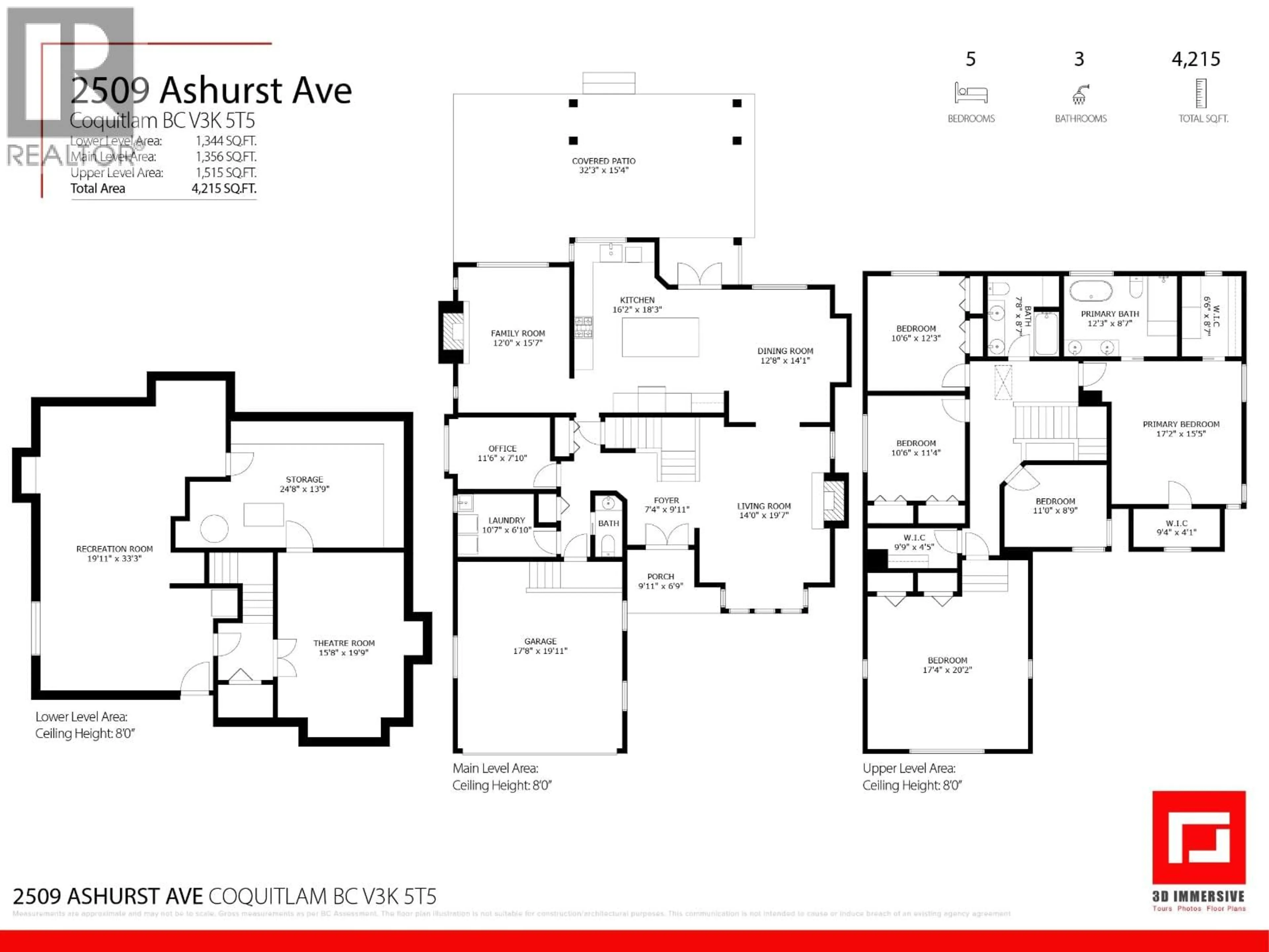 Floor plan for 2509 ASHURST AVENUE, Coquitlam British Columbia V3K5T5