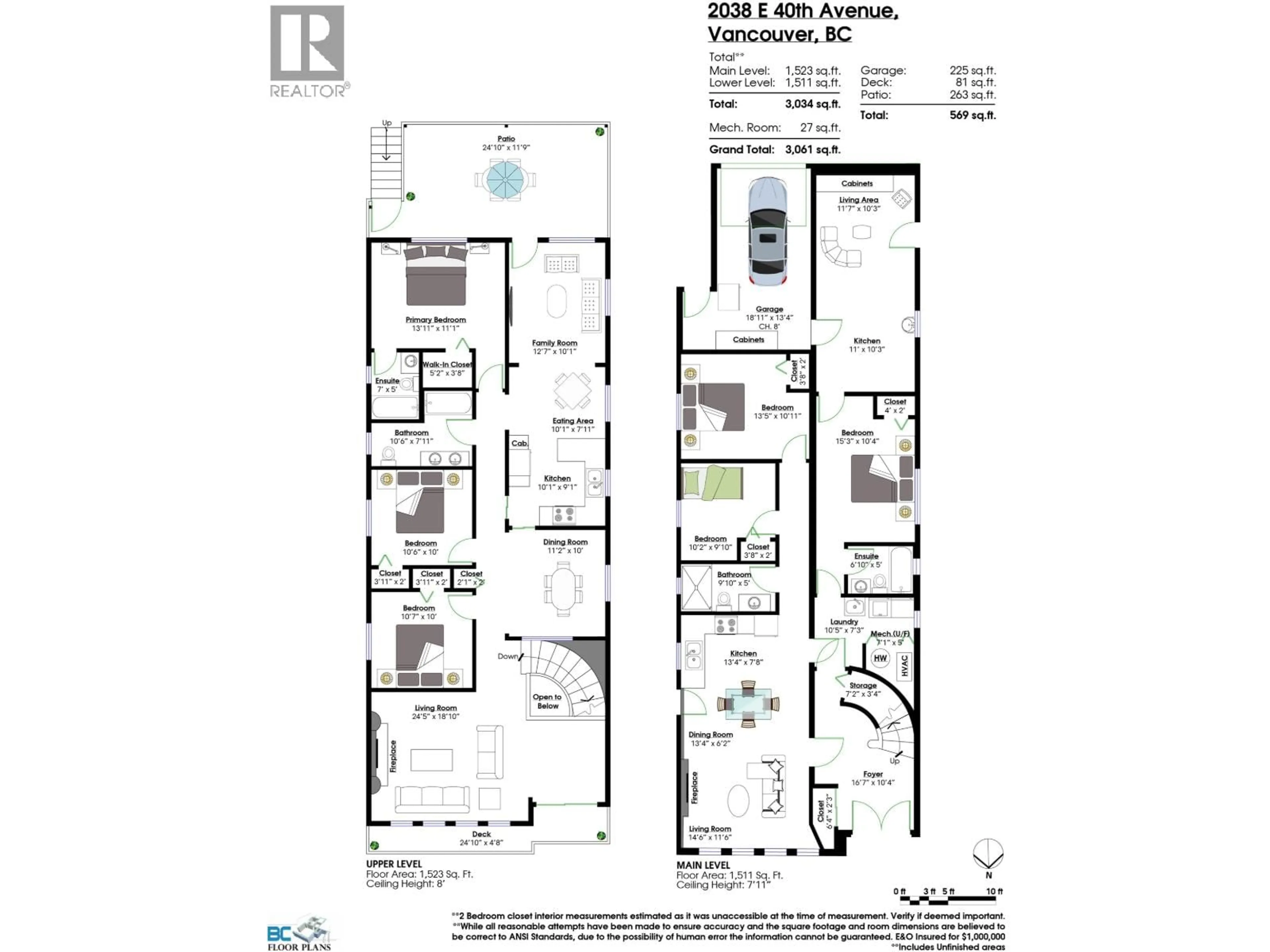 Floor plan for 2038 40TH AVENUE, Vancouver British Columbia V5P1J3
