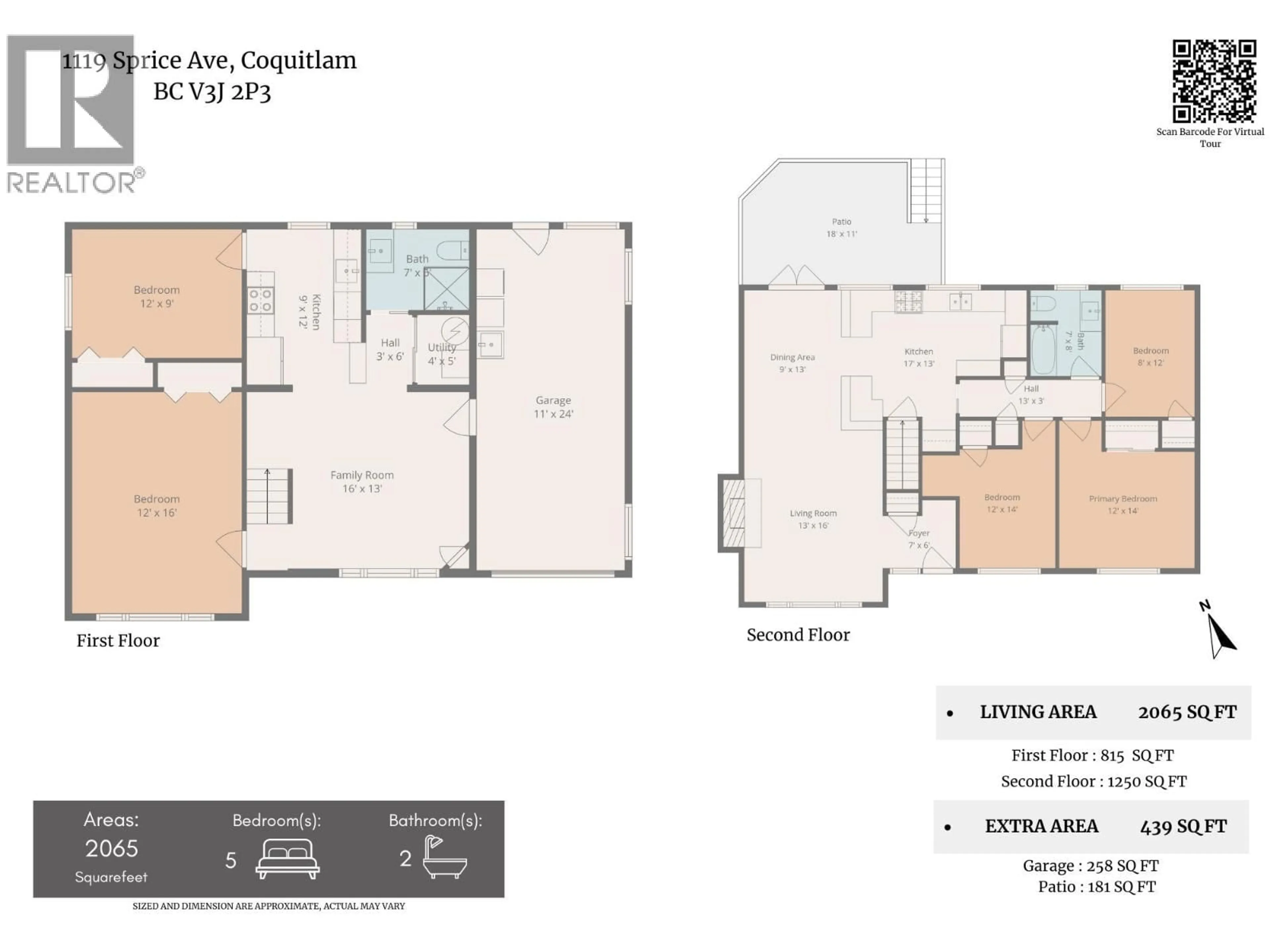 Floor plan for 1119 SPRICE AVENUE, Coquitlam British Columbia V3J2P3