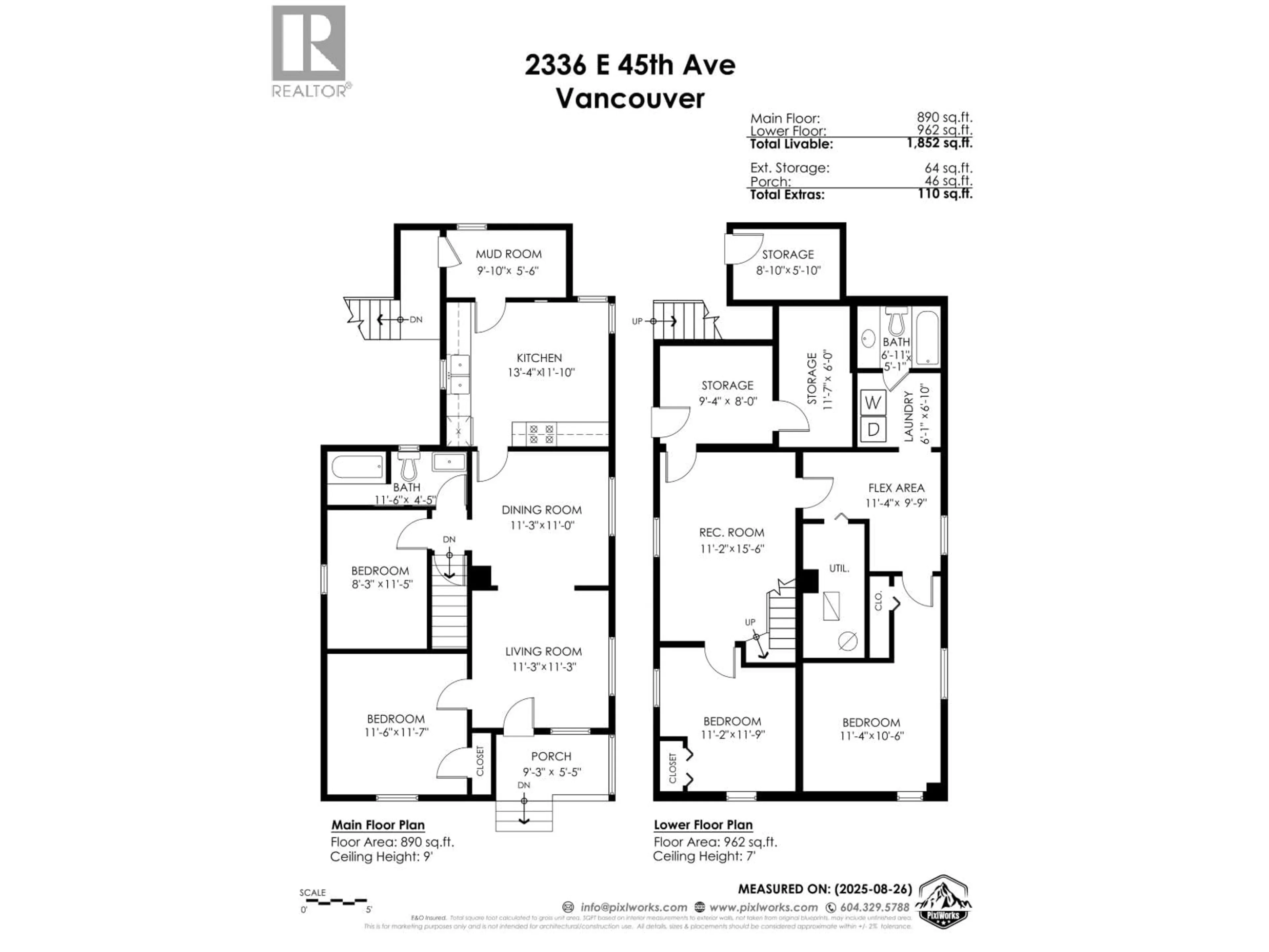 Floor plan for 2336 45 AVENUE, Vancouver British Columbia V5R3B5
