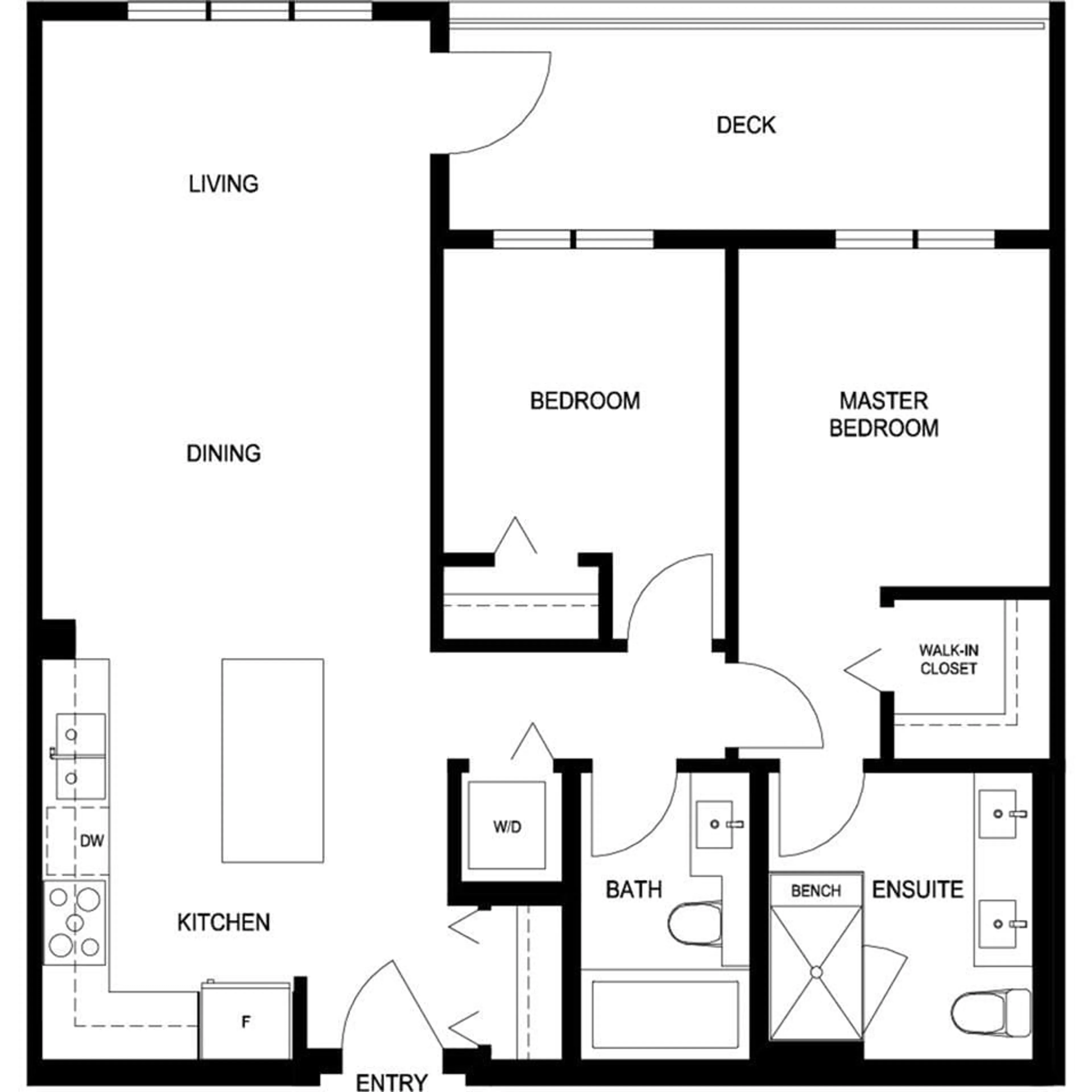 Floor plan for C610 - 8150 207, Langley British Columbia V2Y4J4