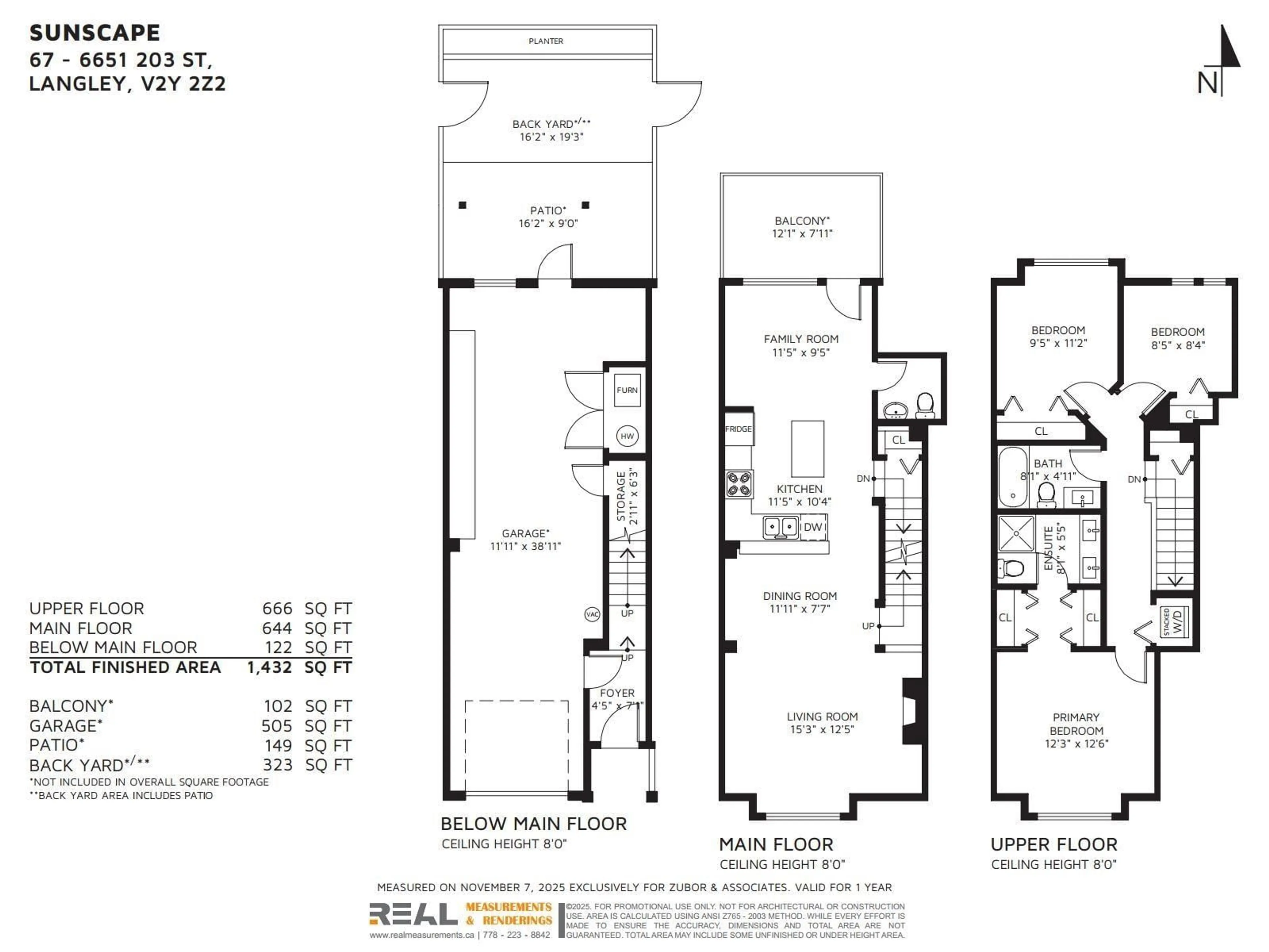 Floor plan for 67 - 6651 203, Langley British Columbia V2Y2Z2