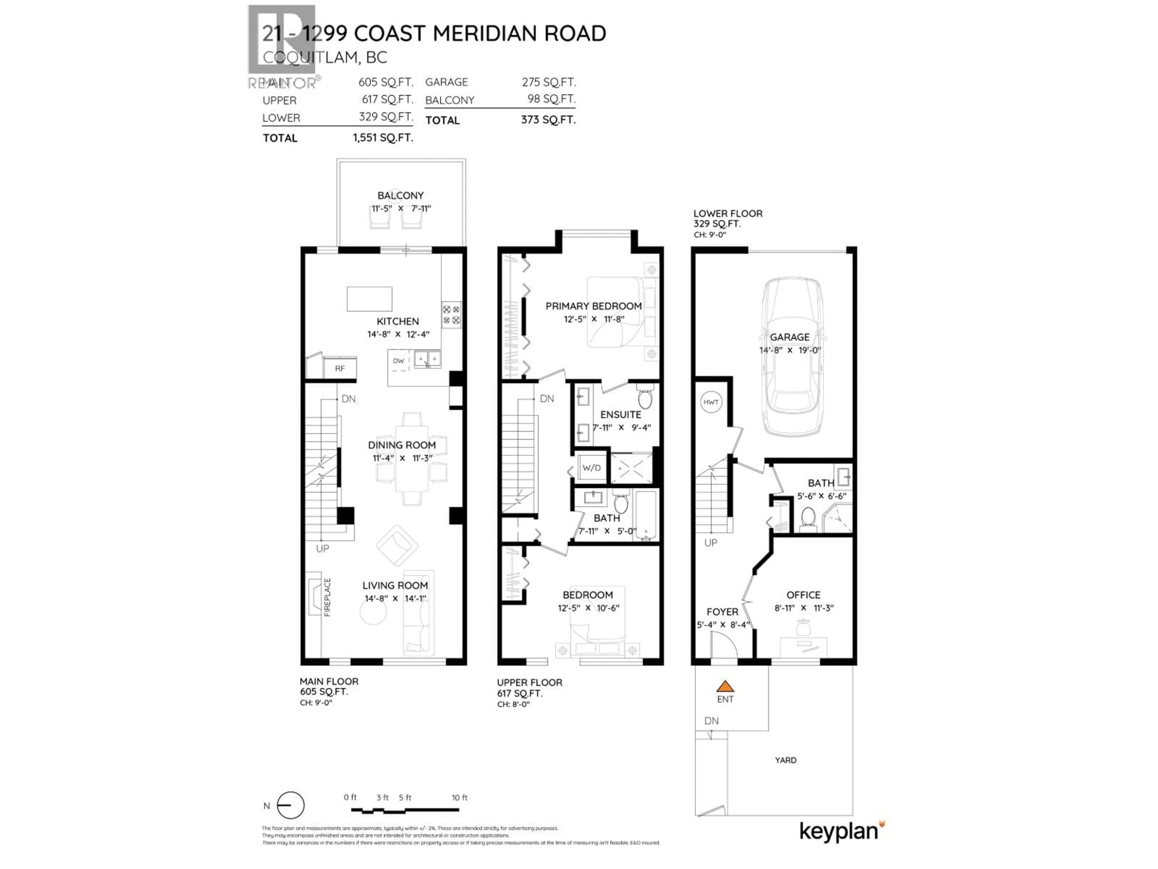Floor plan for 21 - 1299 COAST MERIDIAN ROAD, Coquitlam British Columbia V3E0H6