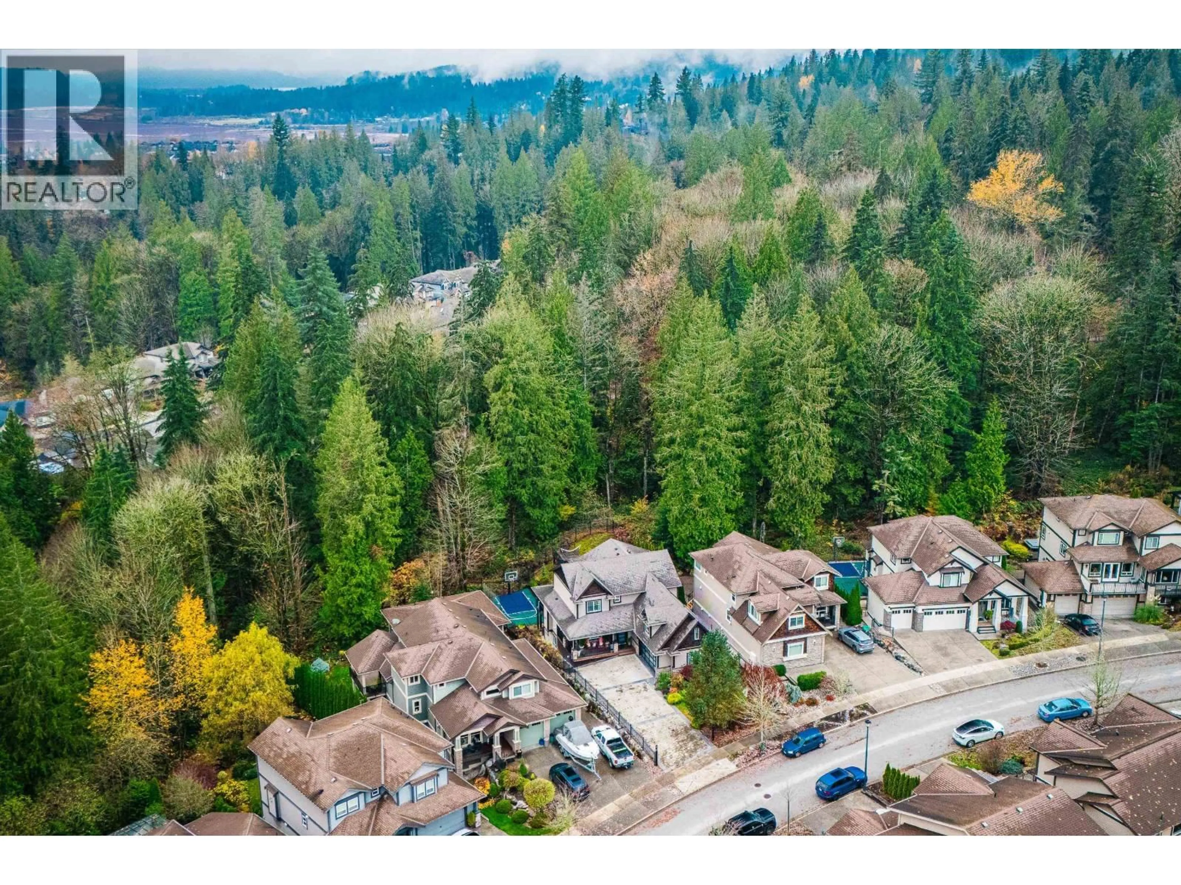 A pic from outside/outdoor area/front of a property/back of a property/a pic from drone, forest/trees view for 13439 235 STREET, Maple Ridge British Columbia V4R2W3