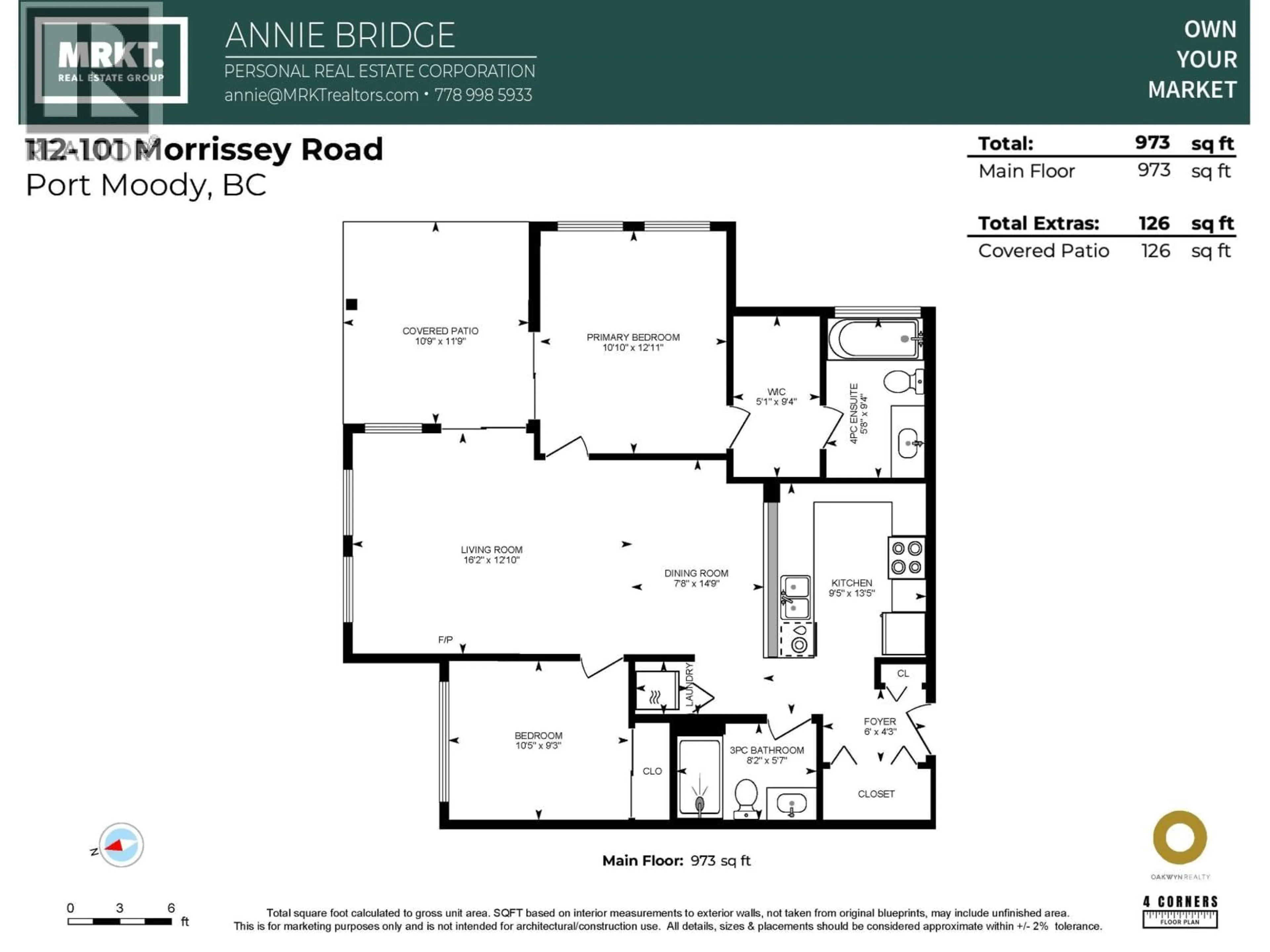 Floor plan for 112 - 101 MORRISSEY ROAD, Port Moody British Columbia V3H0E6