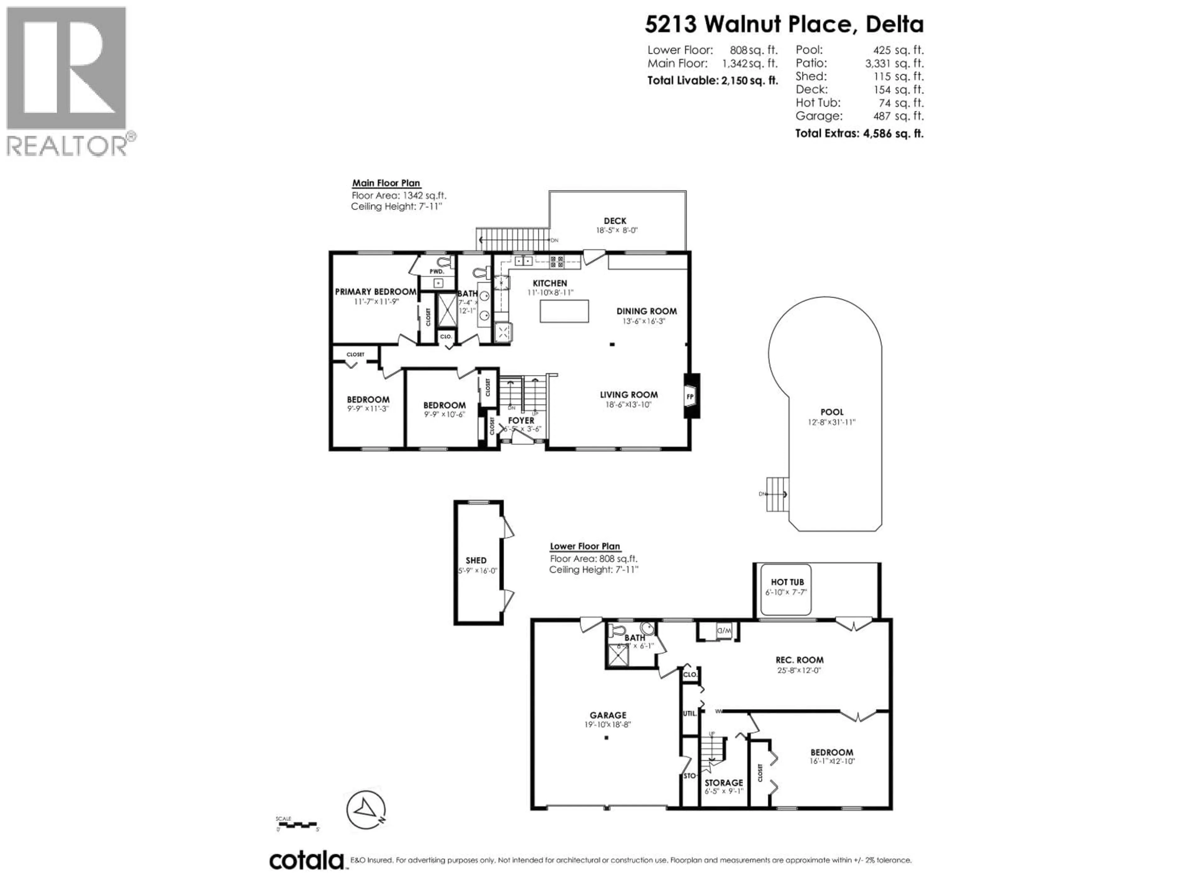 Floor plan for 5213 WALNUT PLACE, Delta British Columbia V4K3B3