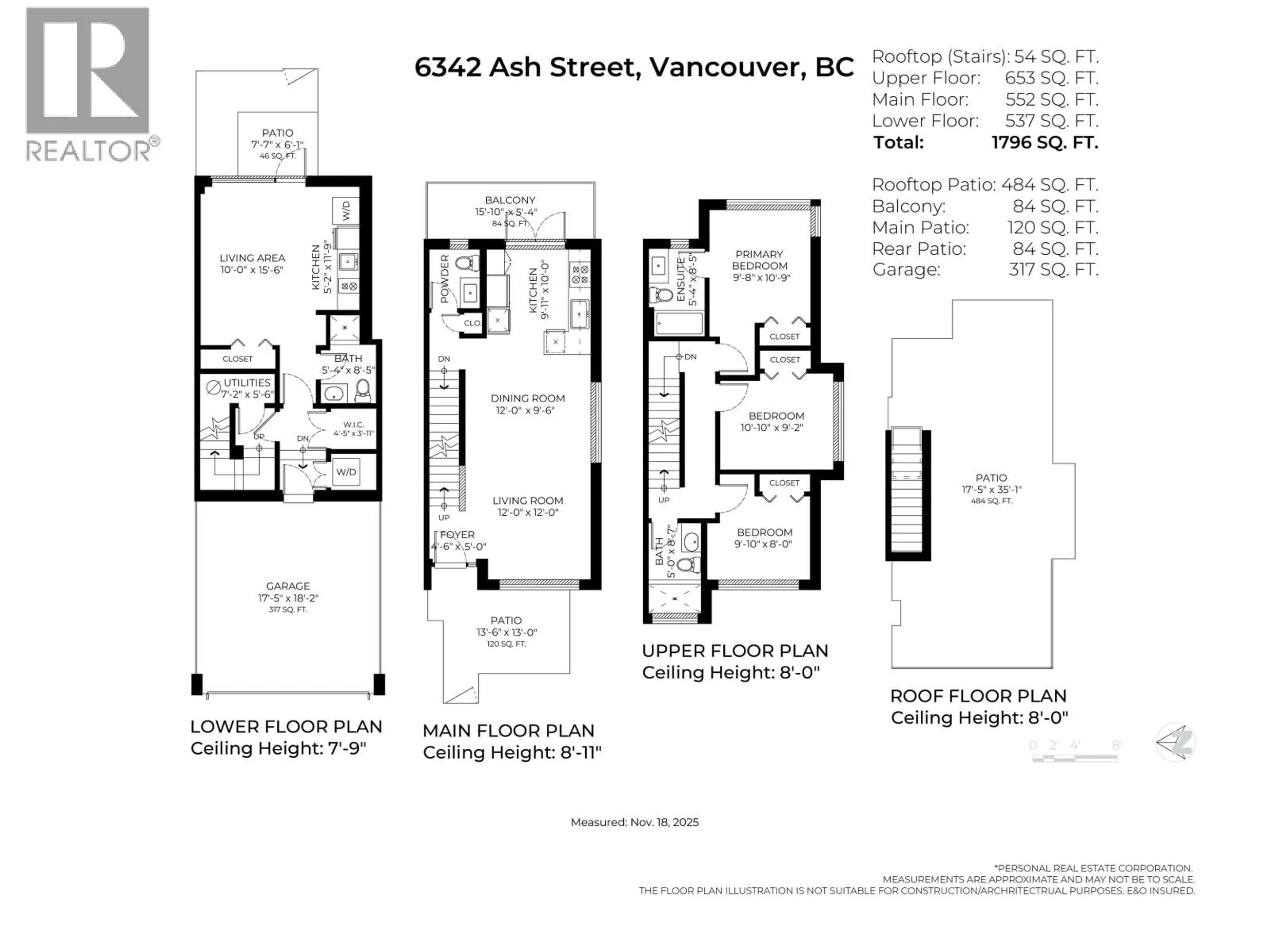 Floor plan for 6342 ASH STREET, Vancouver British Columbia V5Z3G9