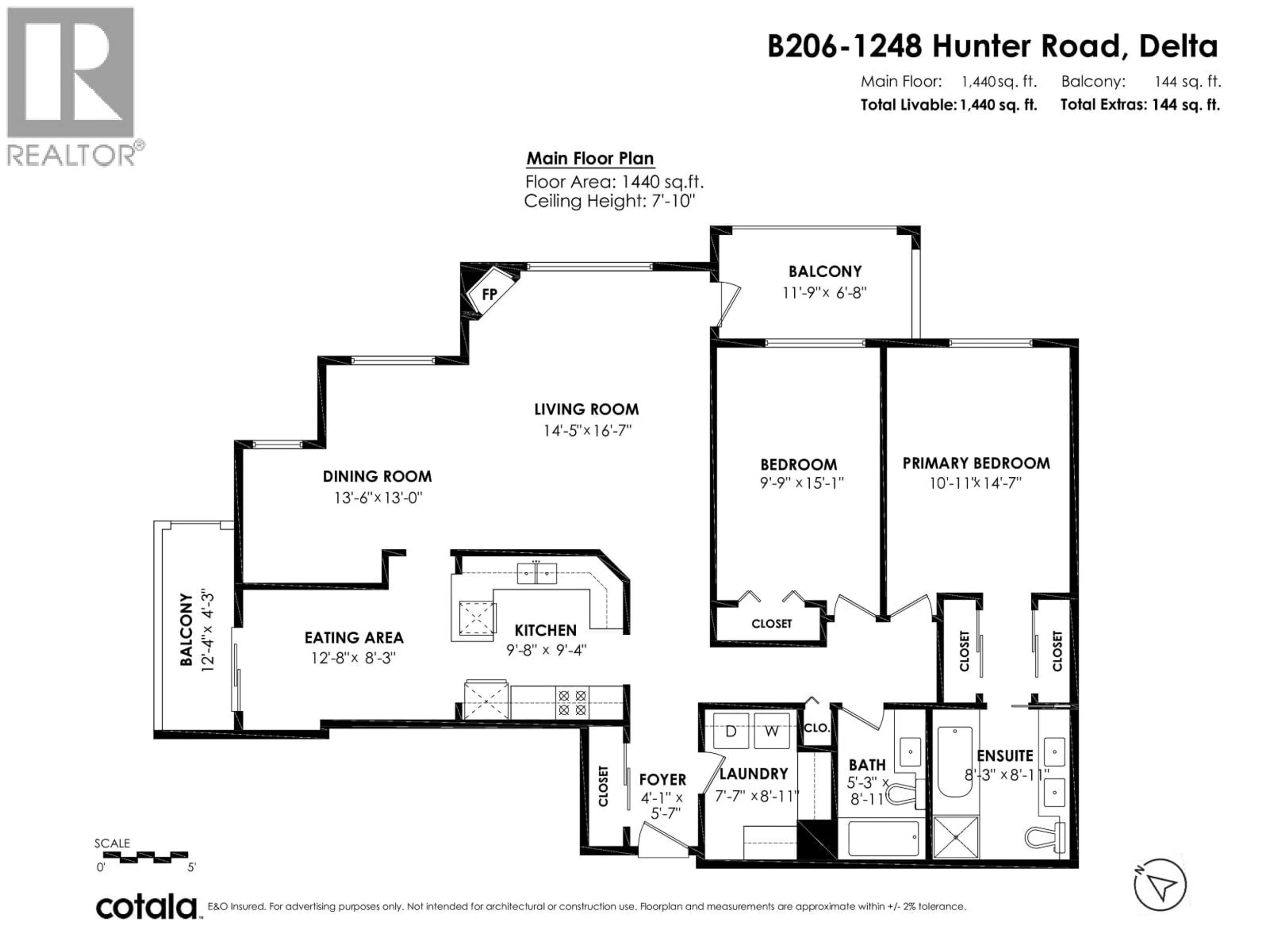 Floor plan for B206 - 1248 HUNTER ROAD, Delta British Columbia V4L1Y8